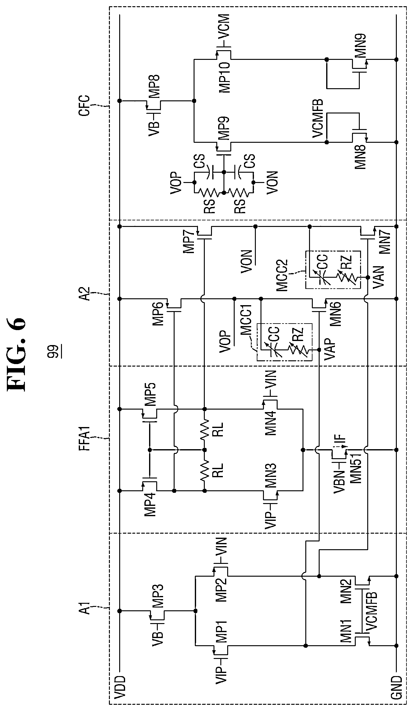 Patent US12308808 Figure 6 – Semiconductor device and communication device including the same