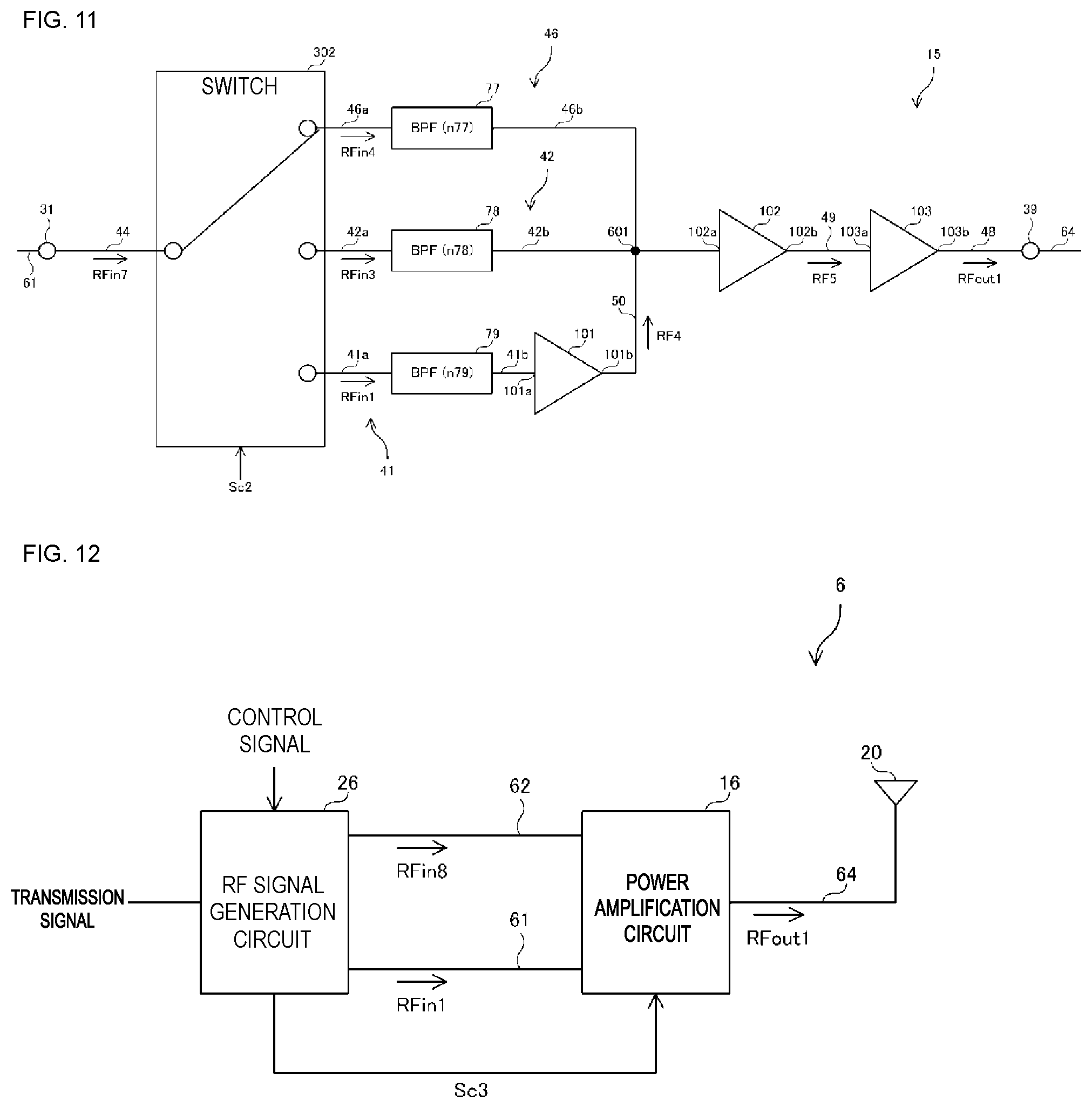 Patent US12308809 Figure 6 – Power amplification circuit