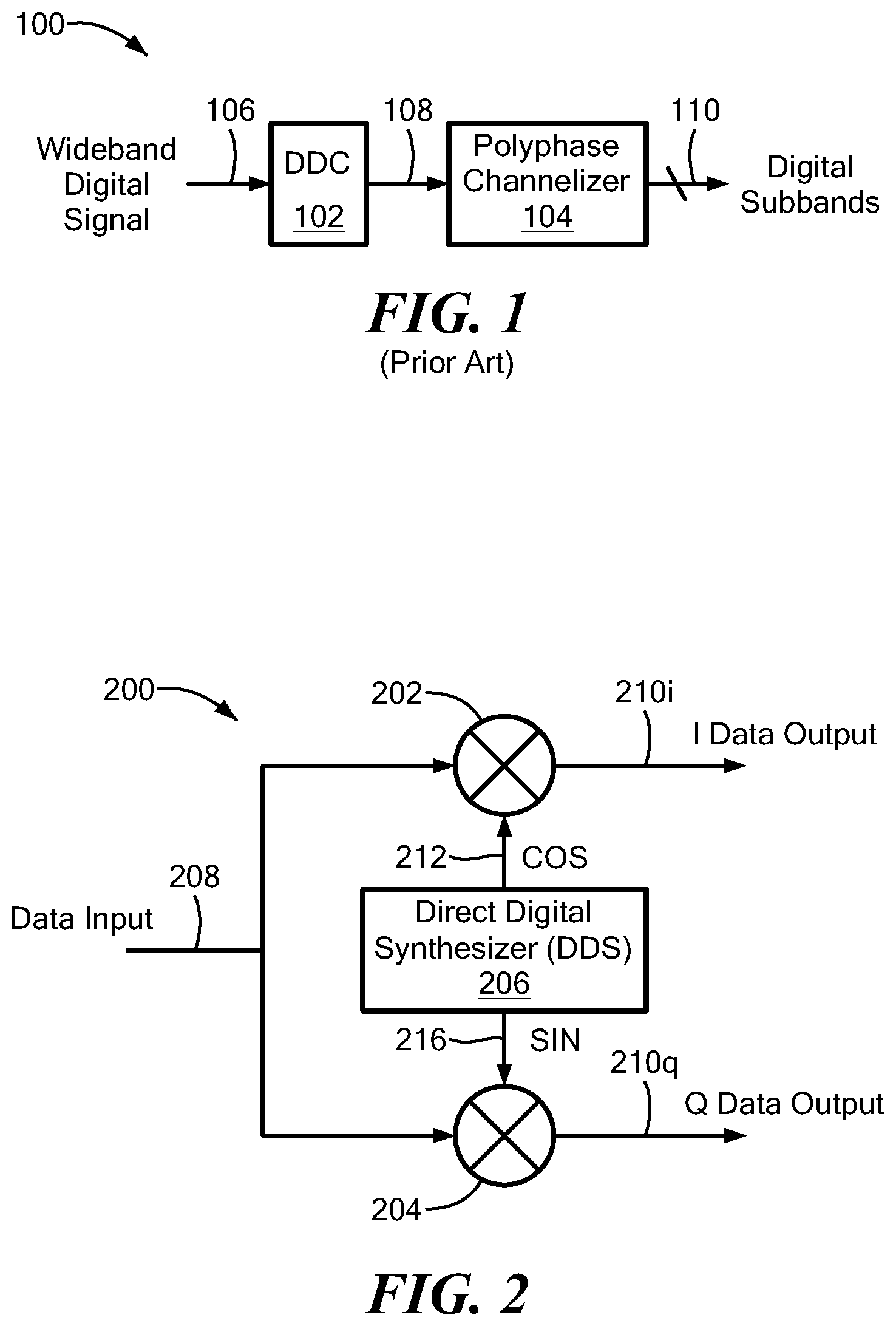 Patent US12308810 Figure 1 – Efficient subband channelizer for randomly-spaced frequency groups