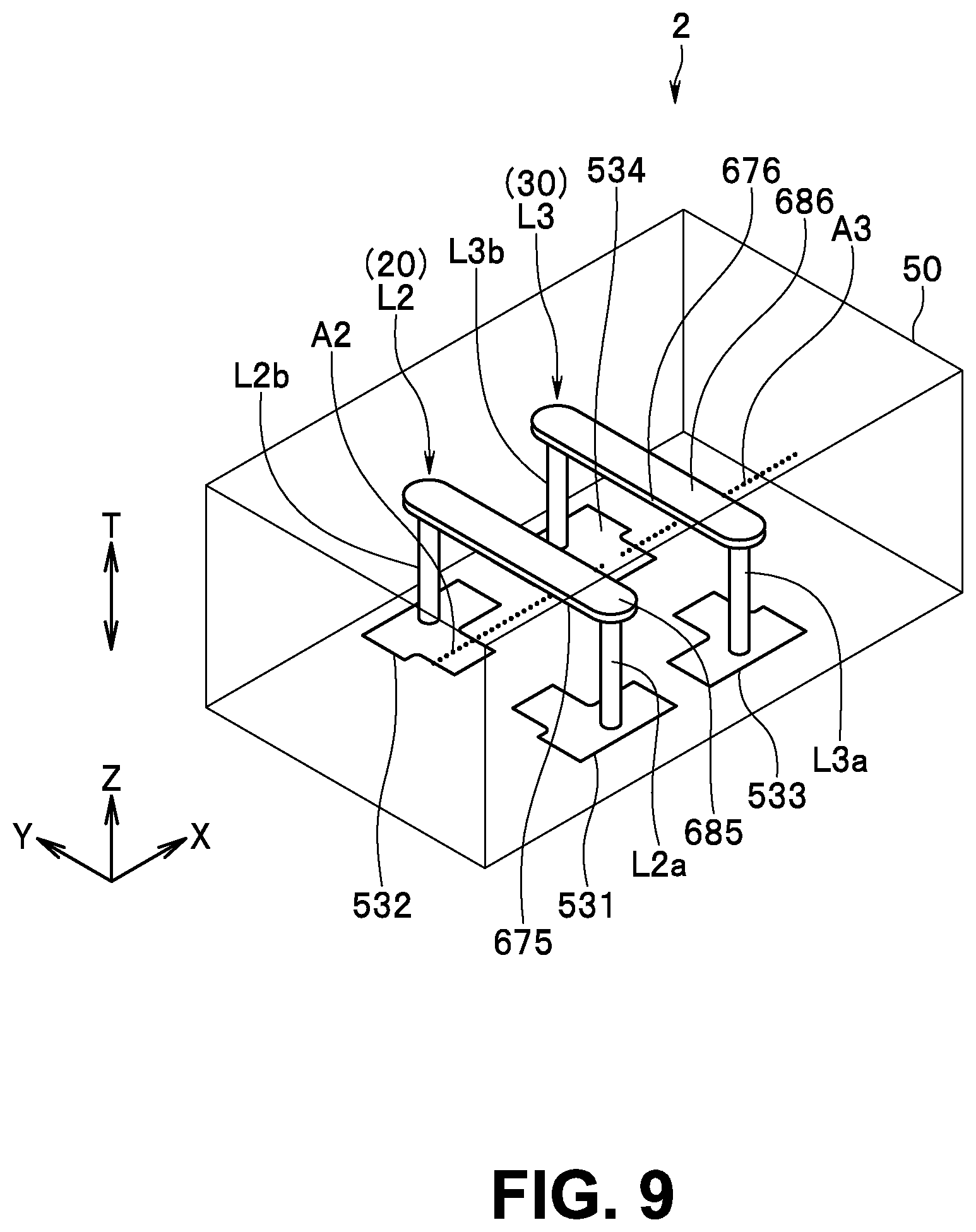 Patent US12308813 Figure 9 – Filter circuit and multilayered filter device