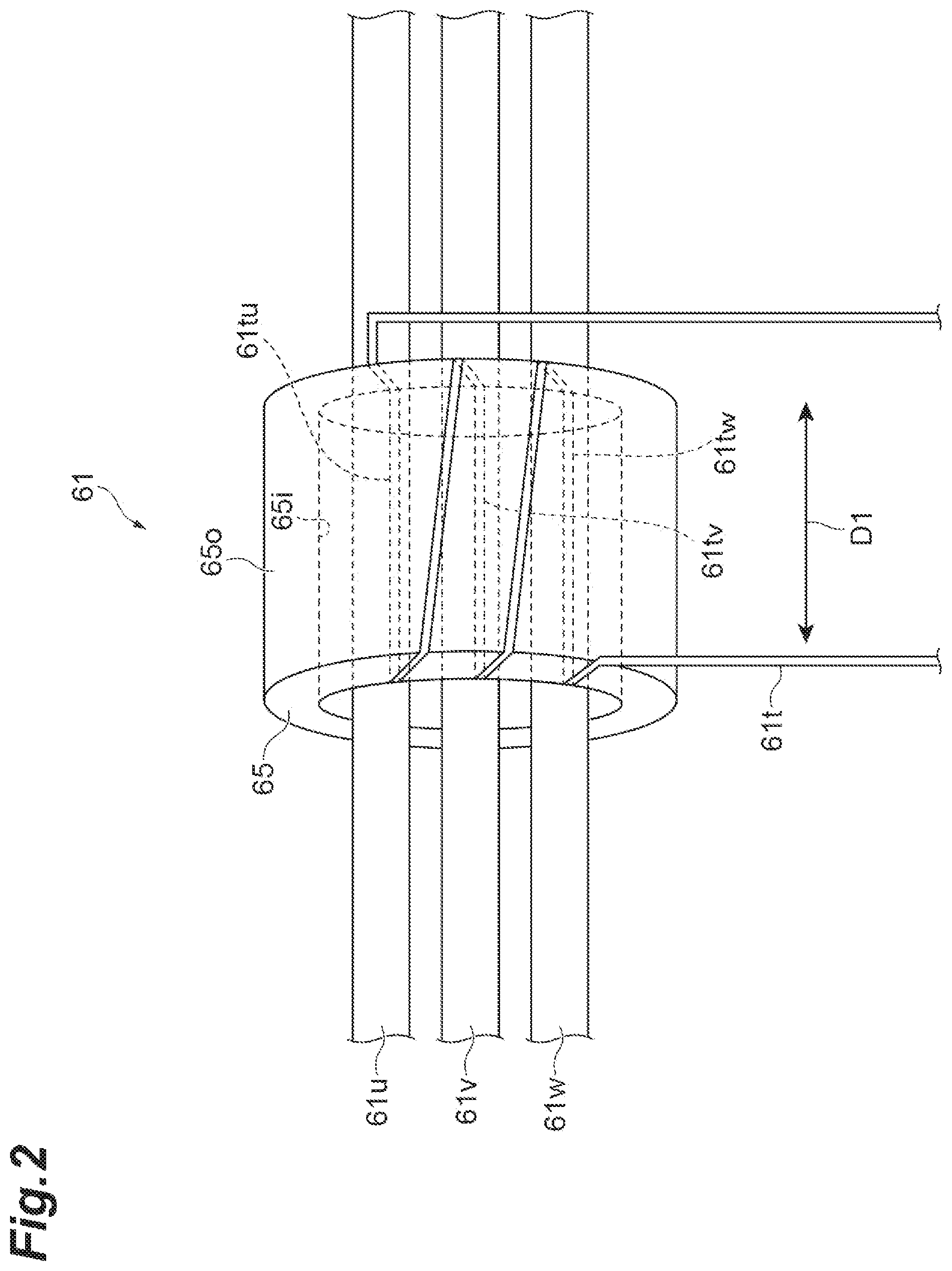 Patent US12308814 Figure 2 – Common mode filter circuit and drive device