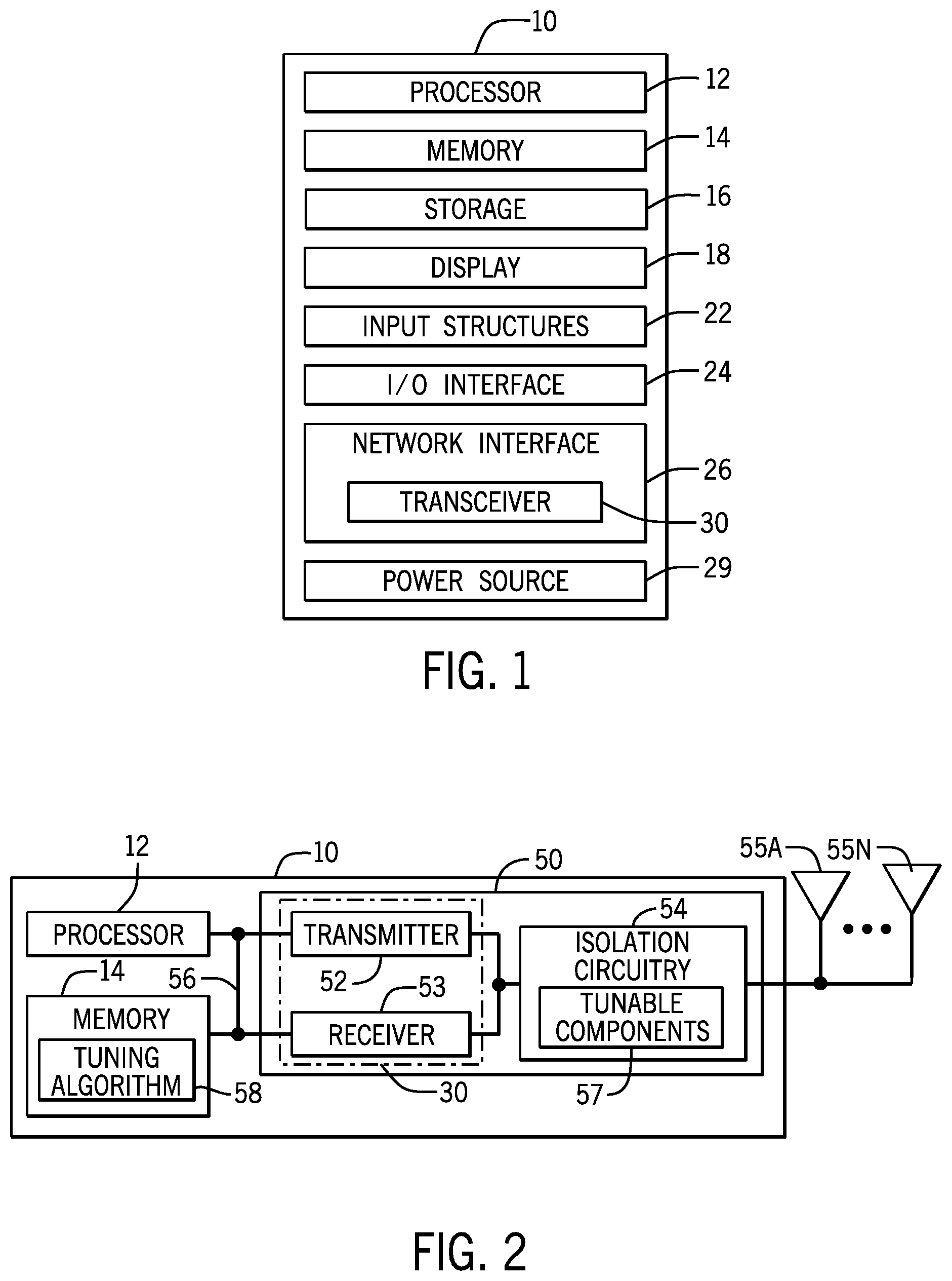 Patent US12308815 Figure 1 – Differential double balanced duplexer