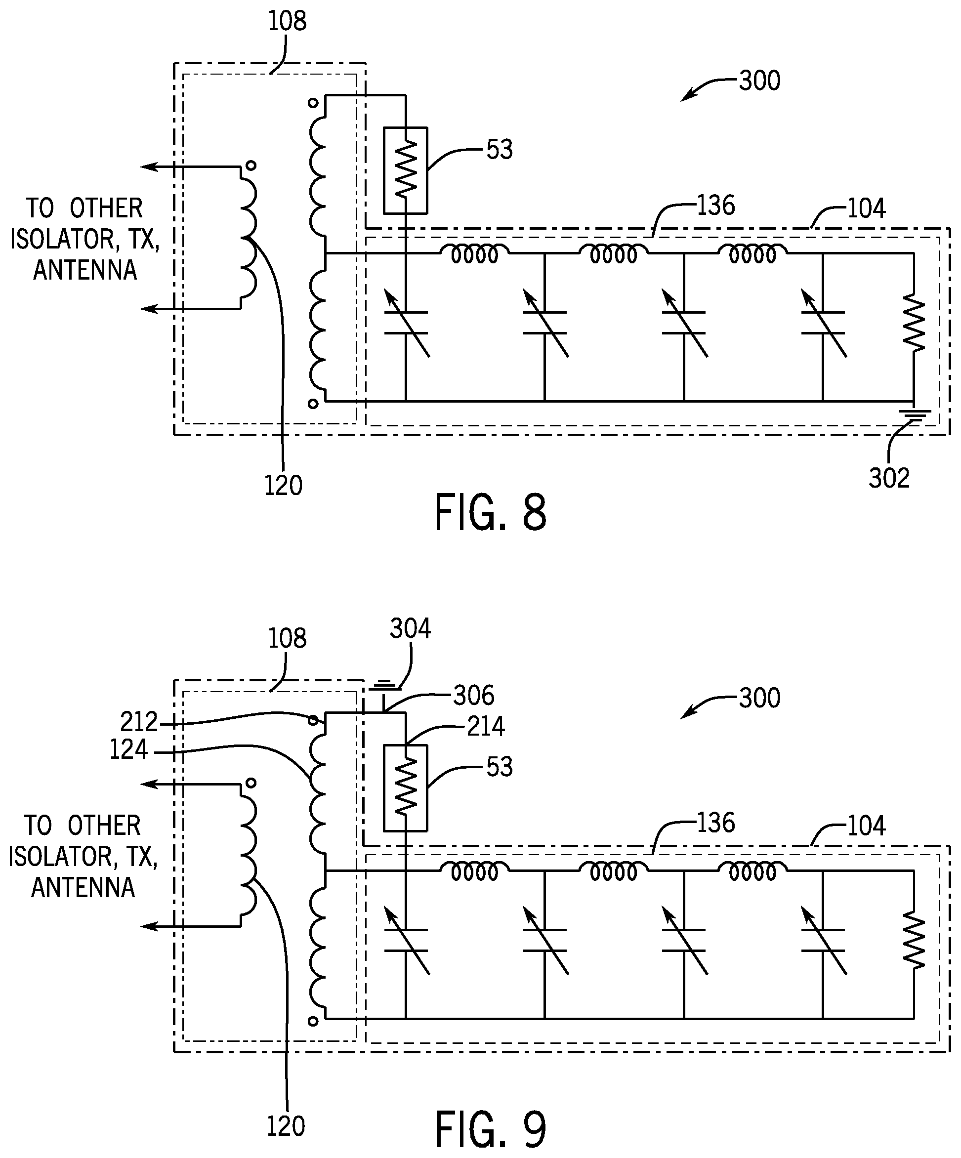 Patent US12308815 Figure 5 – Differential double balanced duplexer