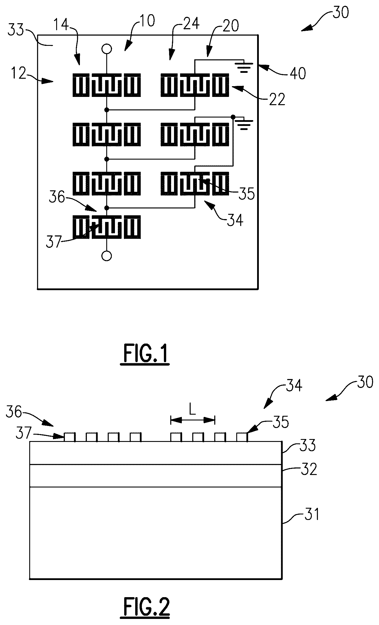 Patent US12308827 Figure 1 – Multilayer piezoelectric substrate device with positive temperature coefficient of frequency dielectric film for temperature stability