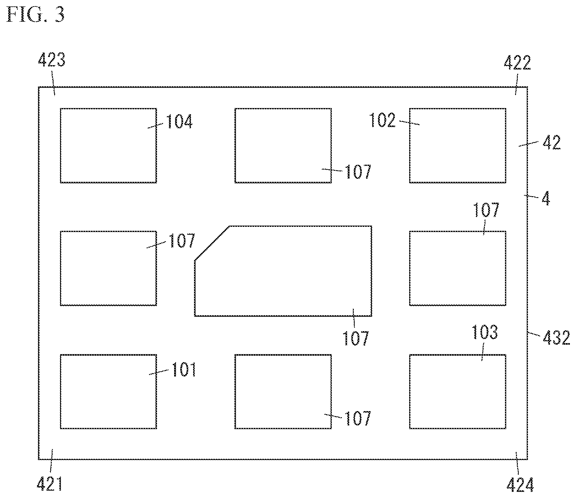 Patent US12308828 Figure 3 – Radio-frequency module and communication device