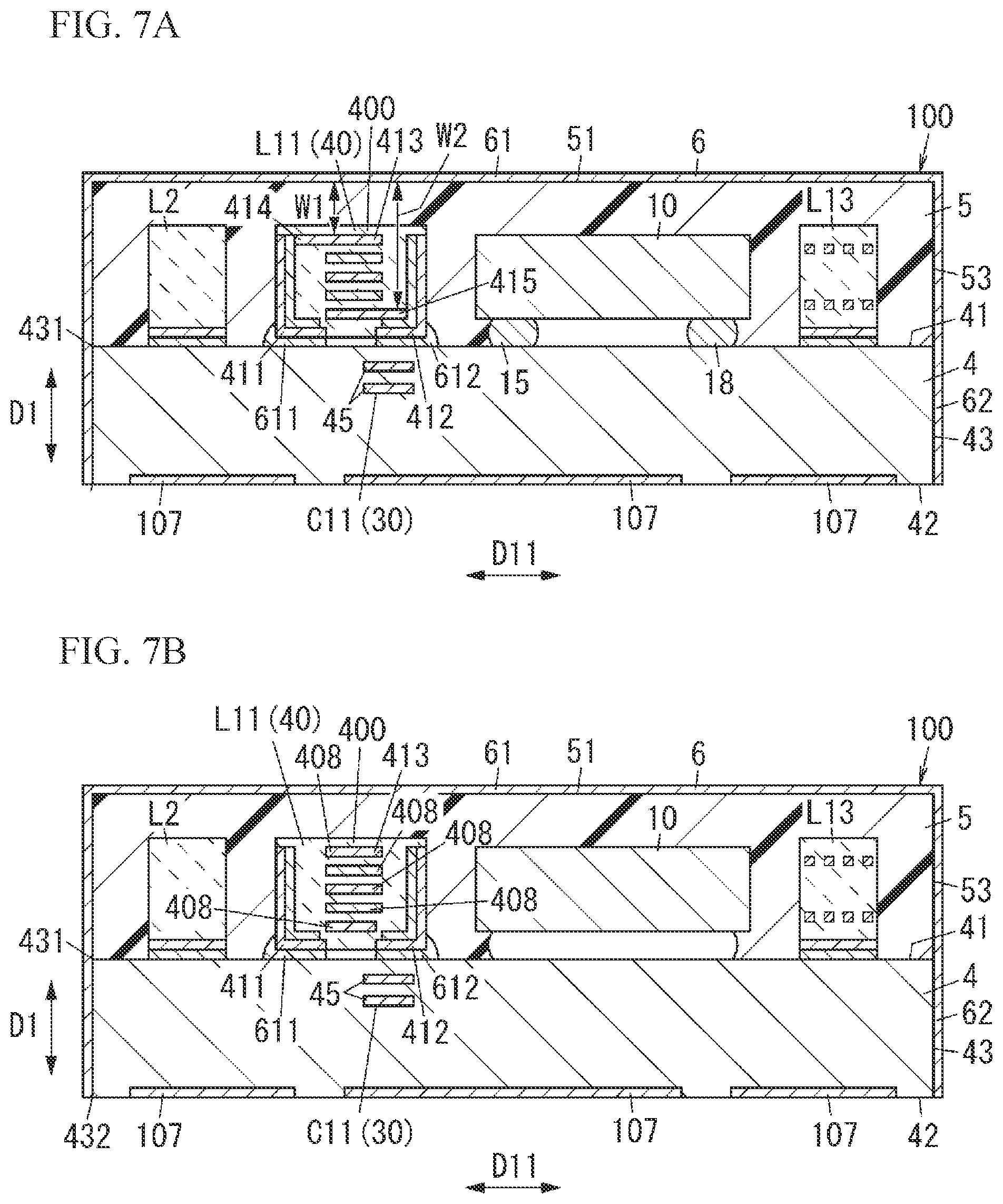 Patent US12308828 Figure 7 – Radio-frequency module and communication device