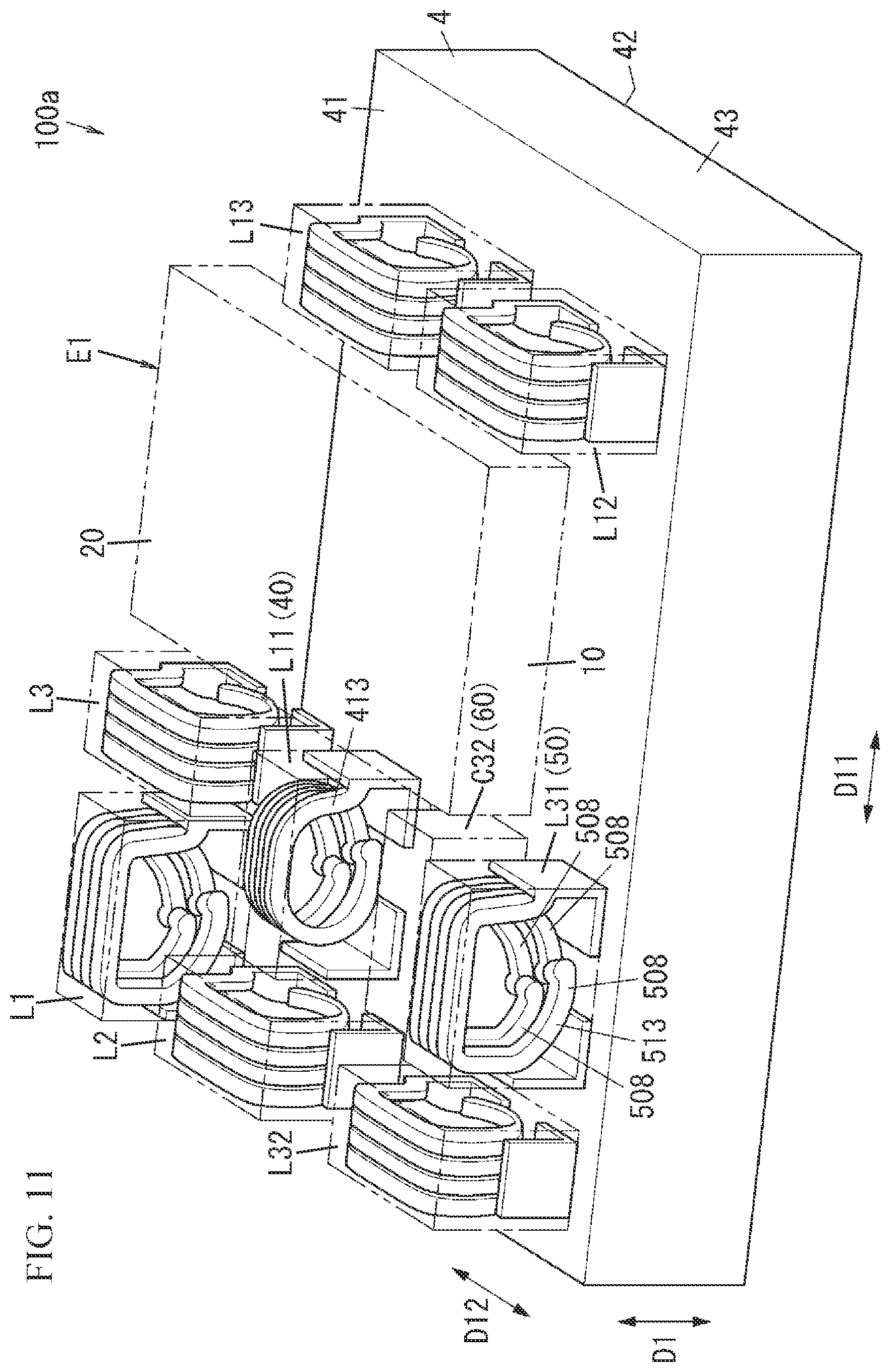 Patent US12308828 Figure 10 – Radio-frequency module and communication device