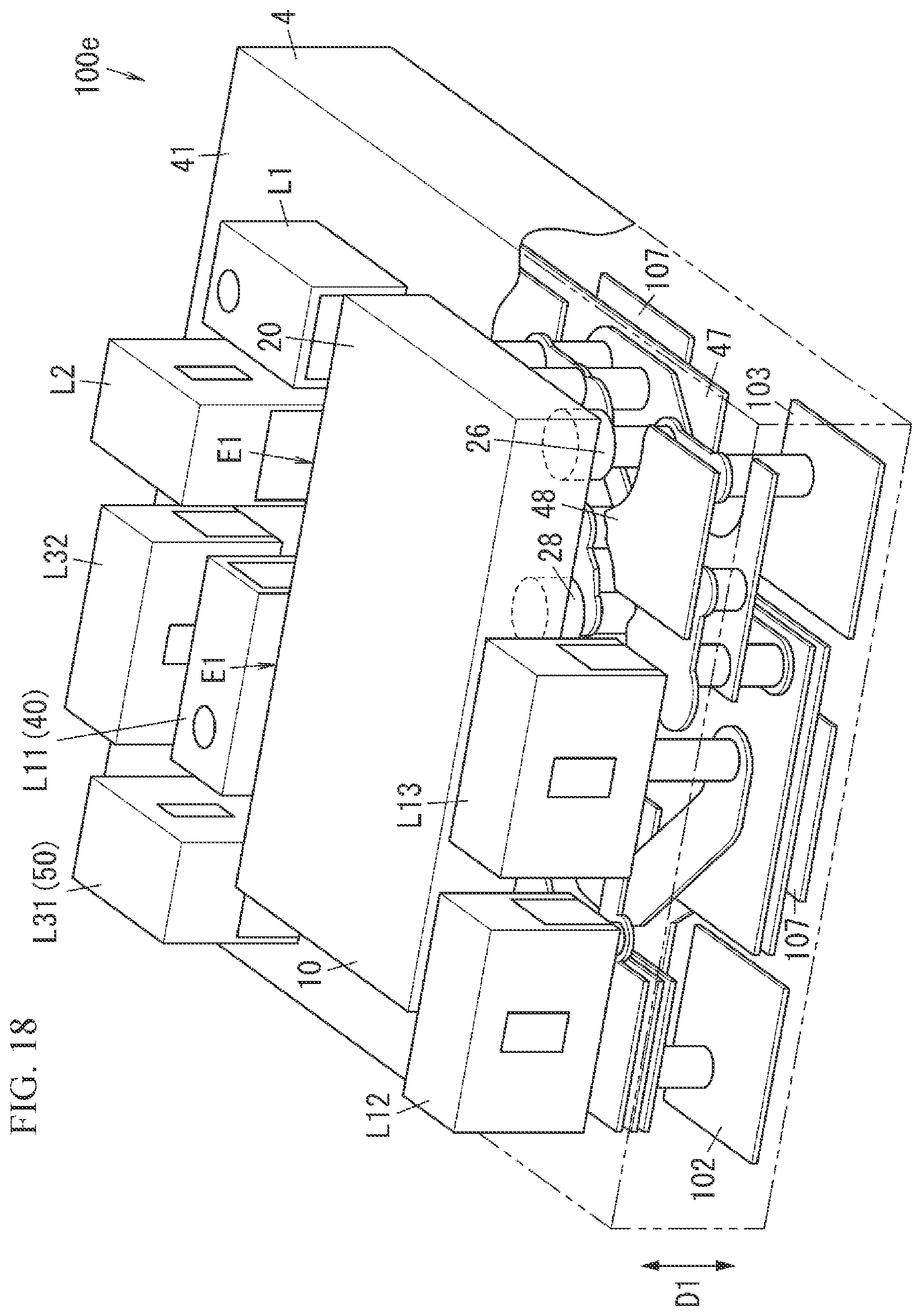 Patent US12308828 Figure 16 – Radio-frequency module and communication device