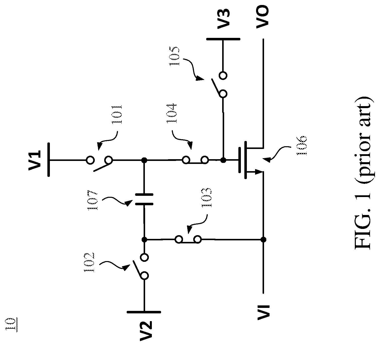 Patent US12308829 Figure 1 – Bootstrapped switch