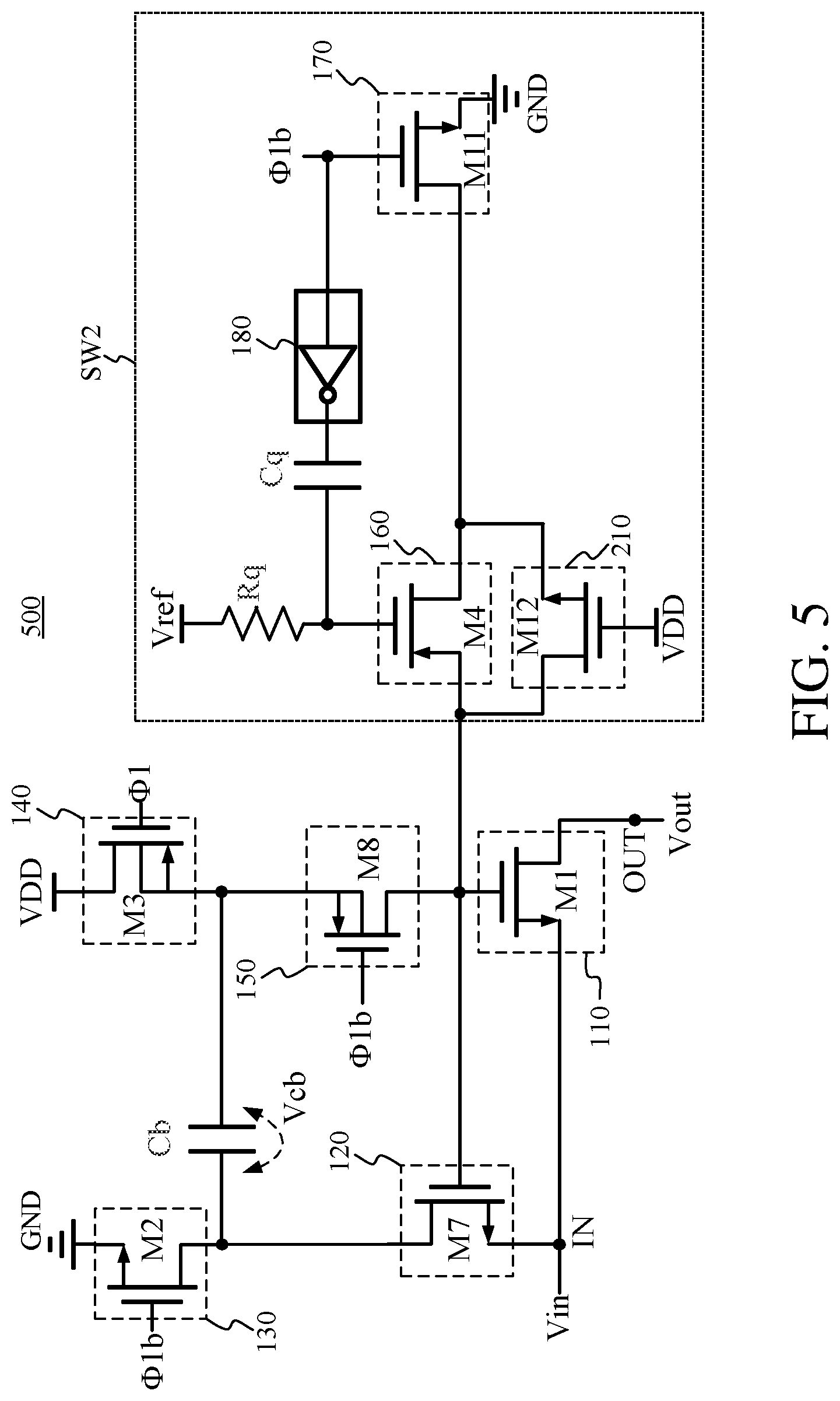 Patent US12308829 Figure 5 – Bootstrapped switch