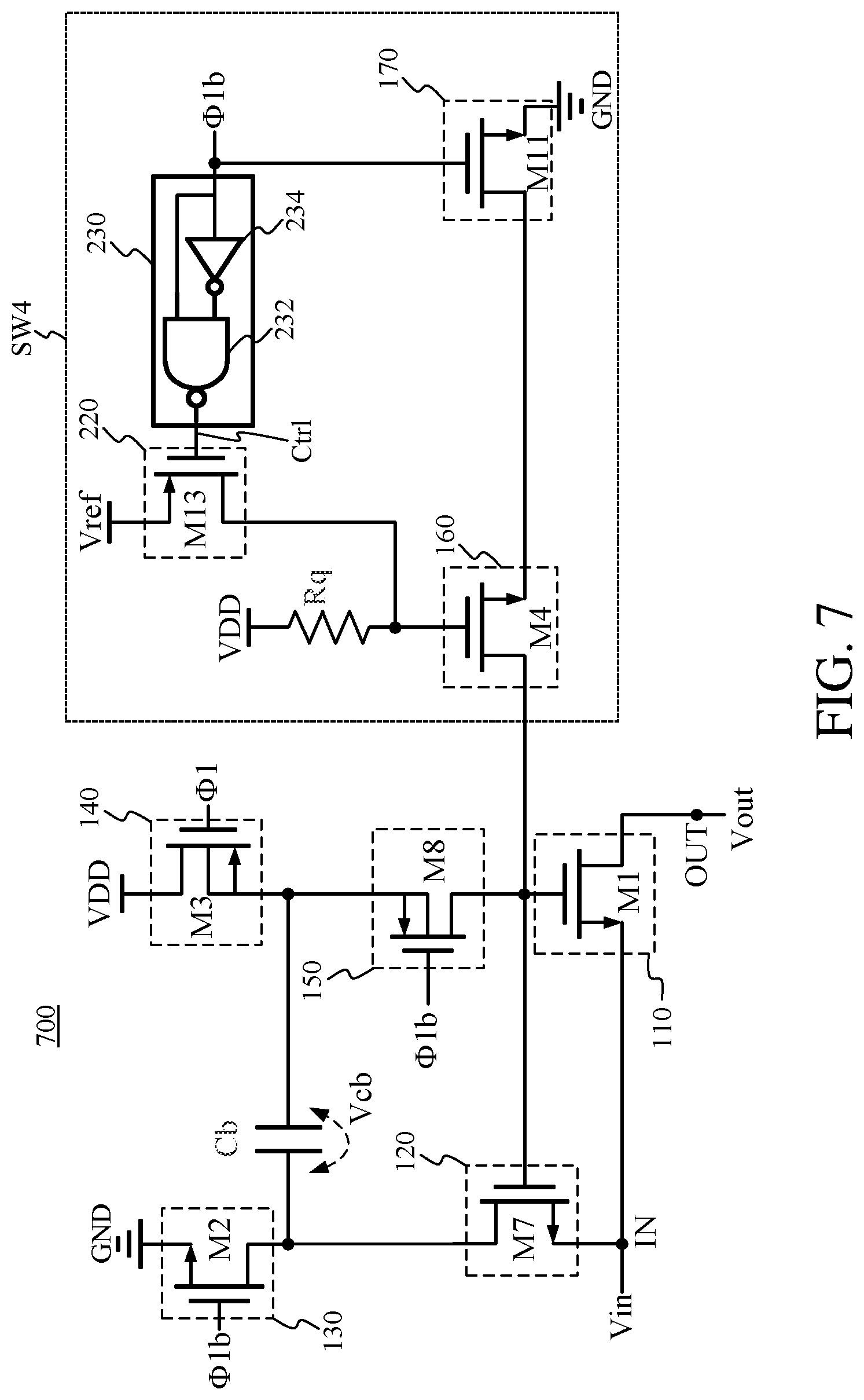 Patent US12308829 Figure 7 – Bootstrapped switch