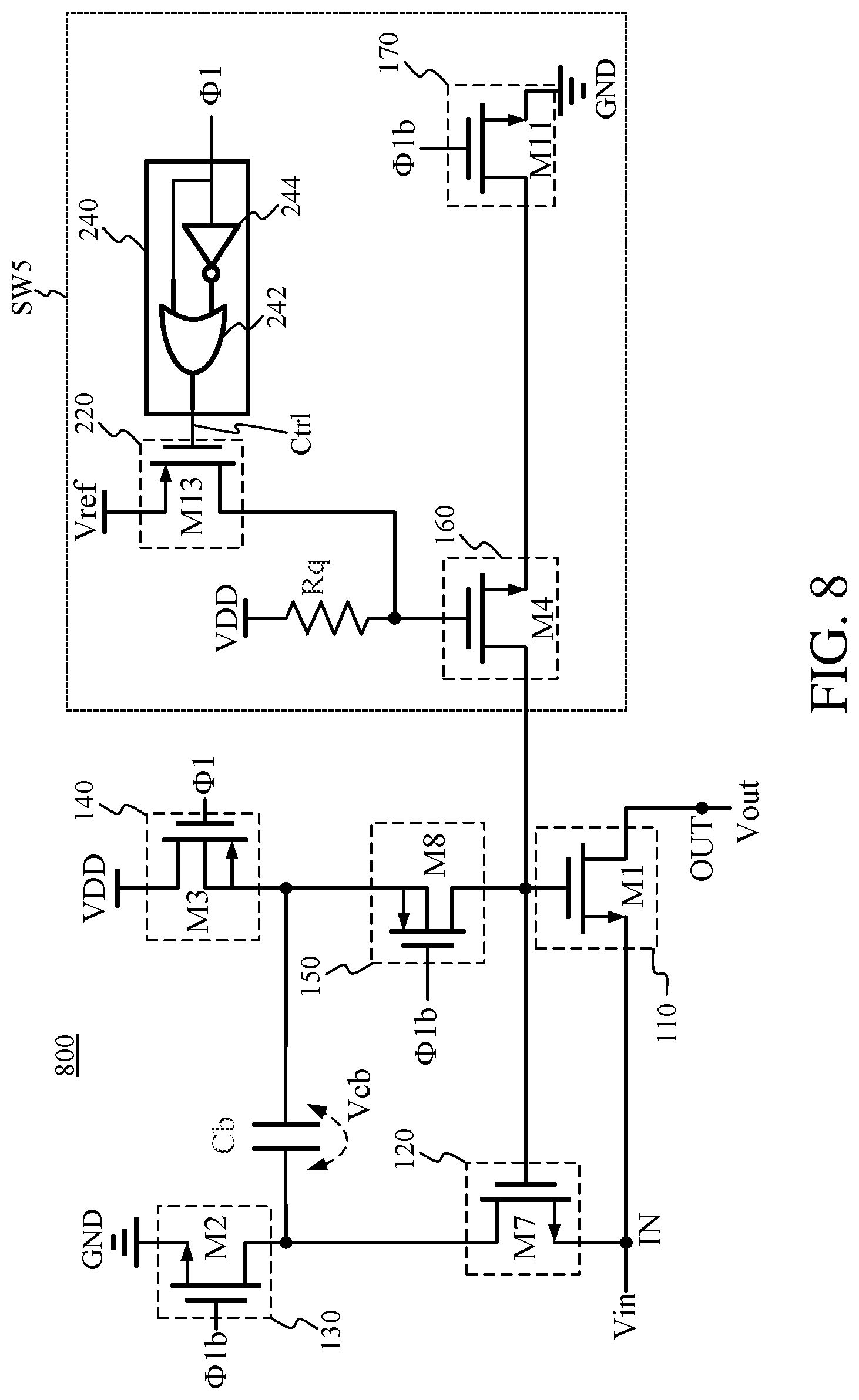 Patent US12308829 Figure 8 – Bootstrapped switch