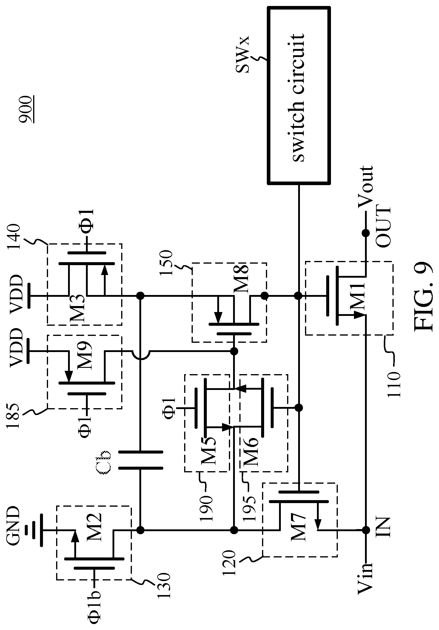 Patent US12308829 Figure 9 – Bootstrapped switch