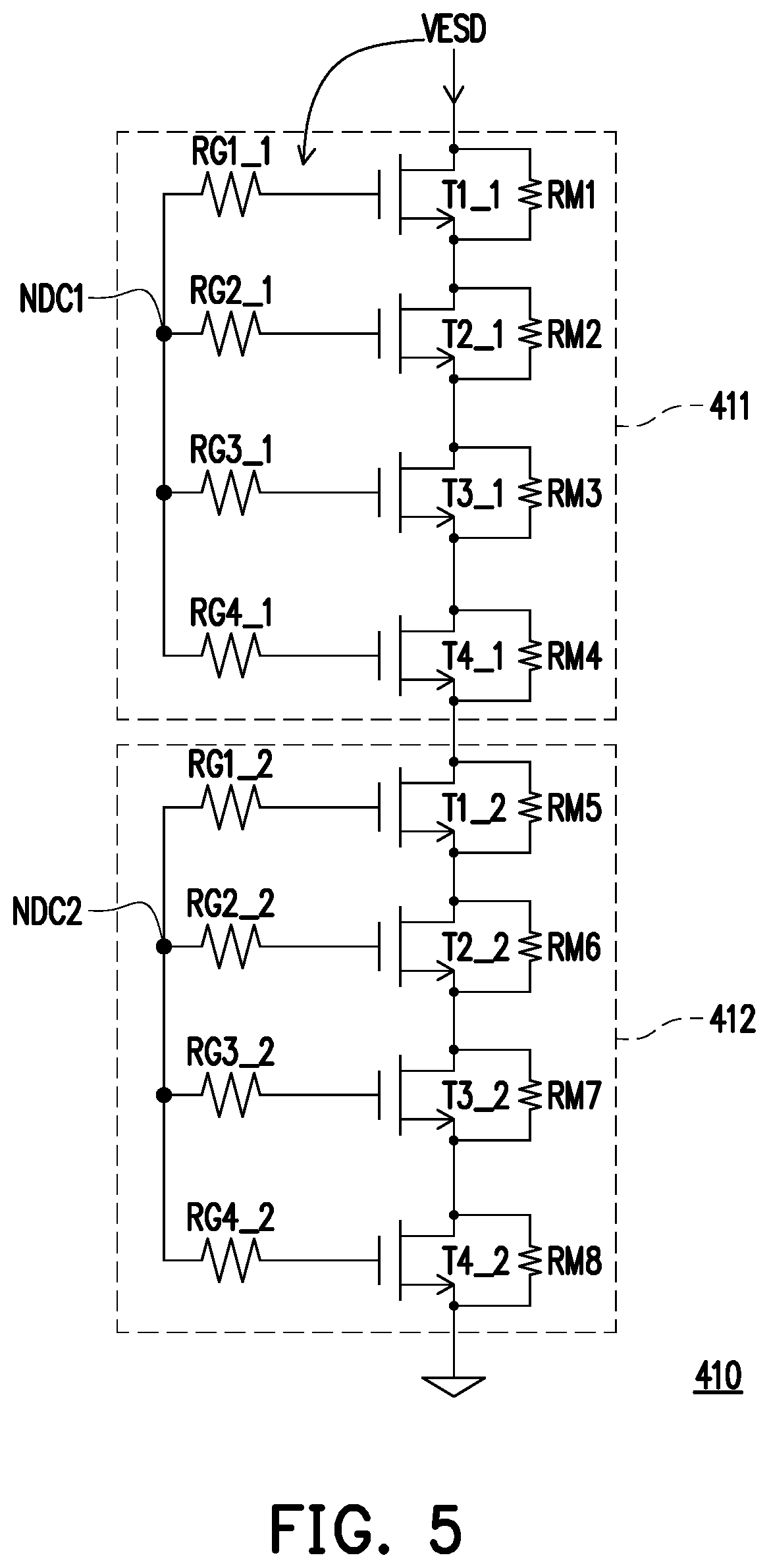 Patent US12308832 Figure 5 – Radio frequency switch circuit
