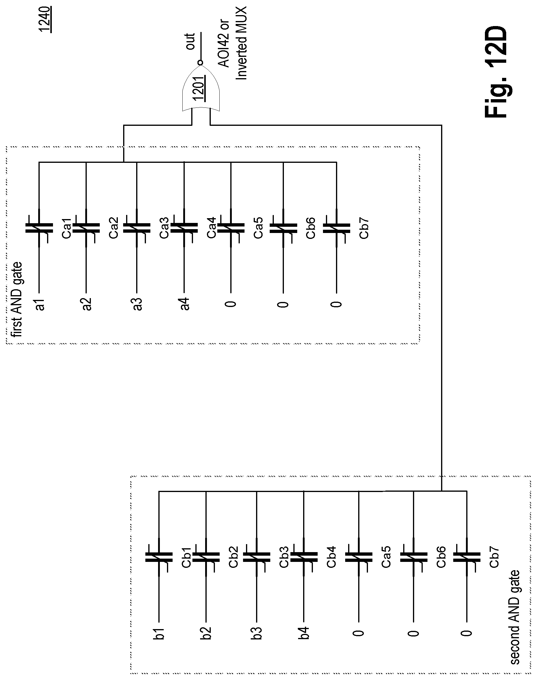 Patent US12308838 Figure 15 – Exclusive-or logic gate with non-linear input capacitors