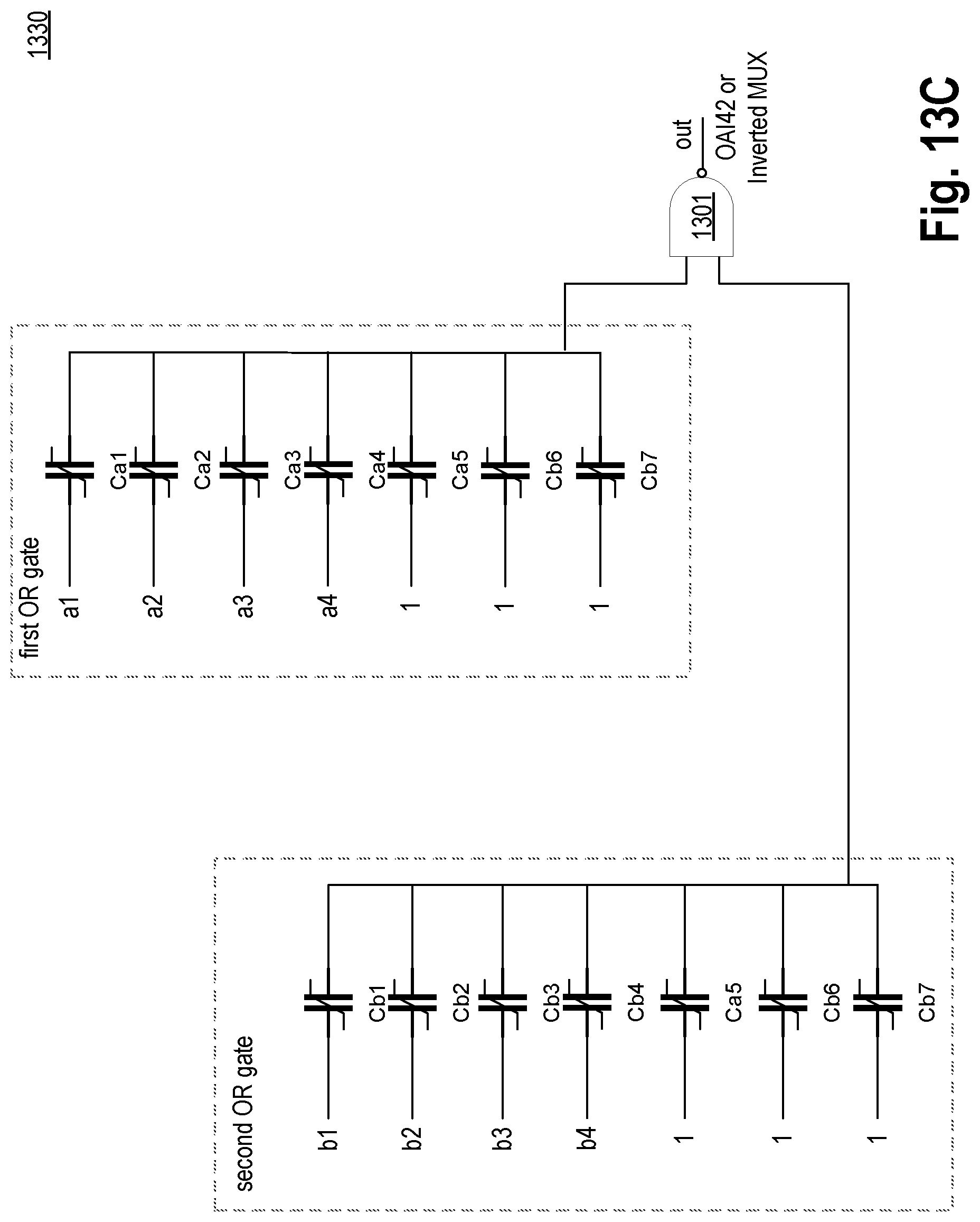 Patent US12308838 Figure 19 – Exclusive-or logic gate with non-linear input capacitors