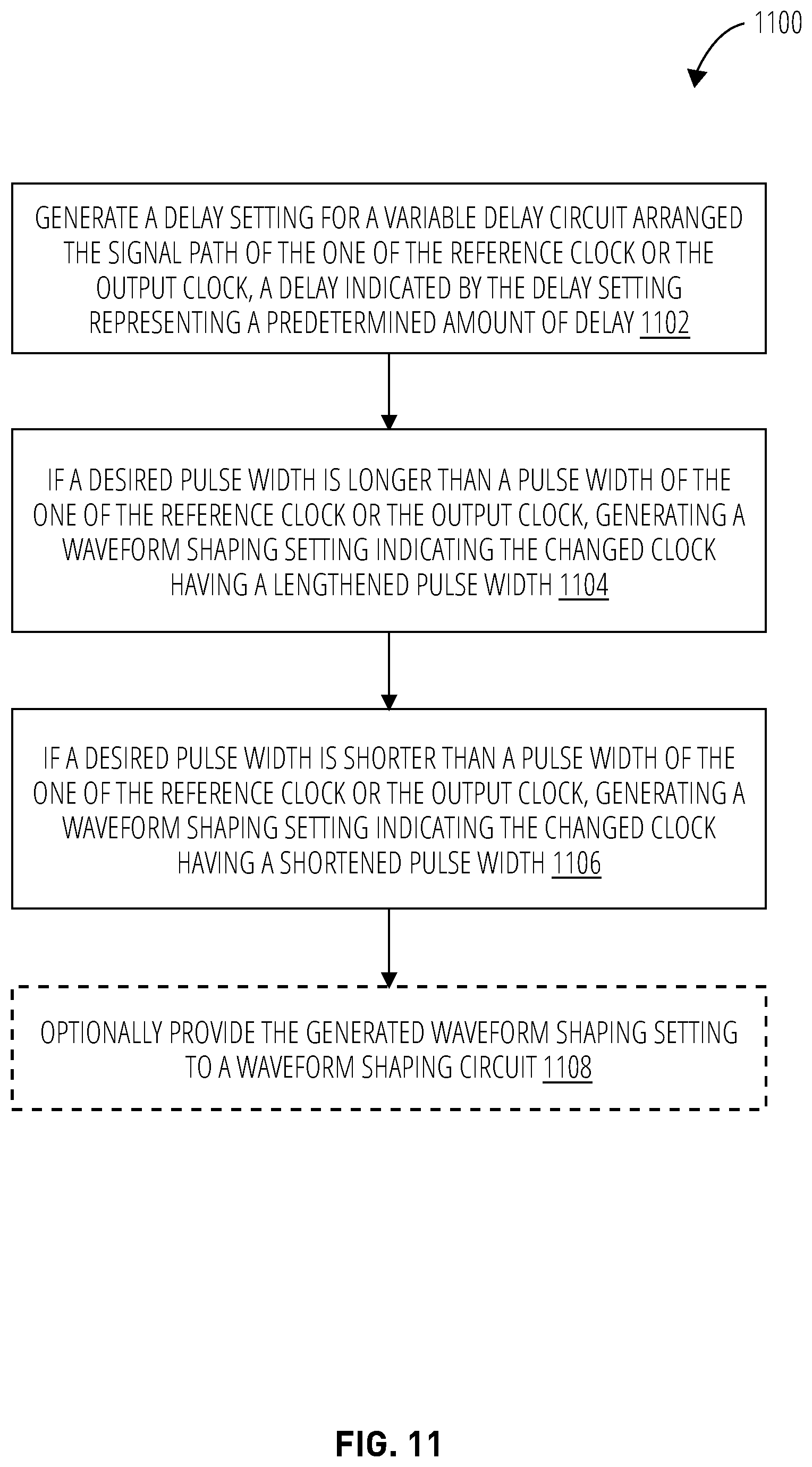 Patent US12308845 Figure 11 – Reducing duty cycle mismatch of clocks for clock tracking circuits