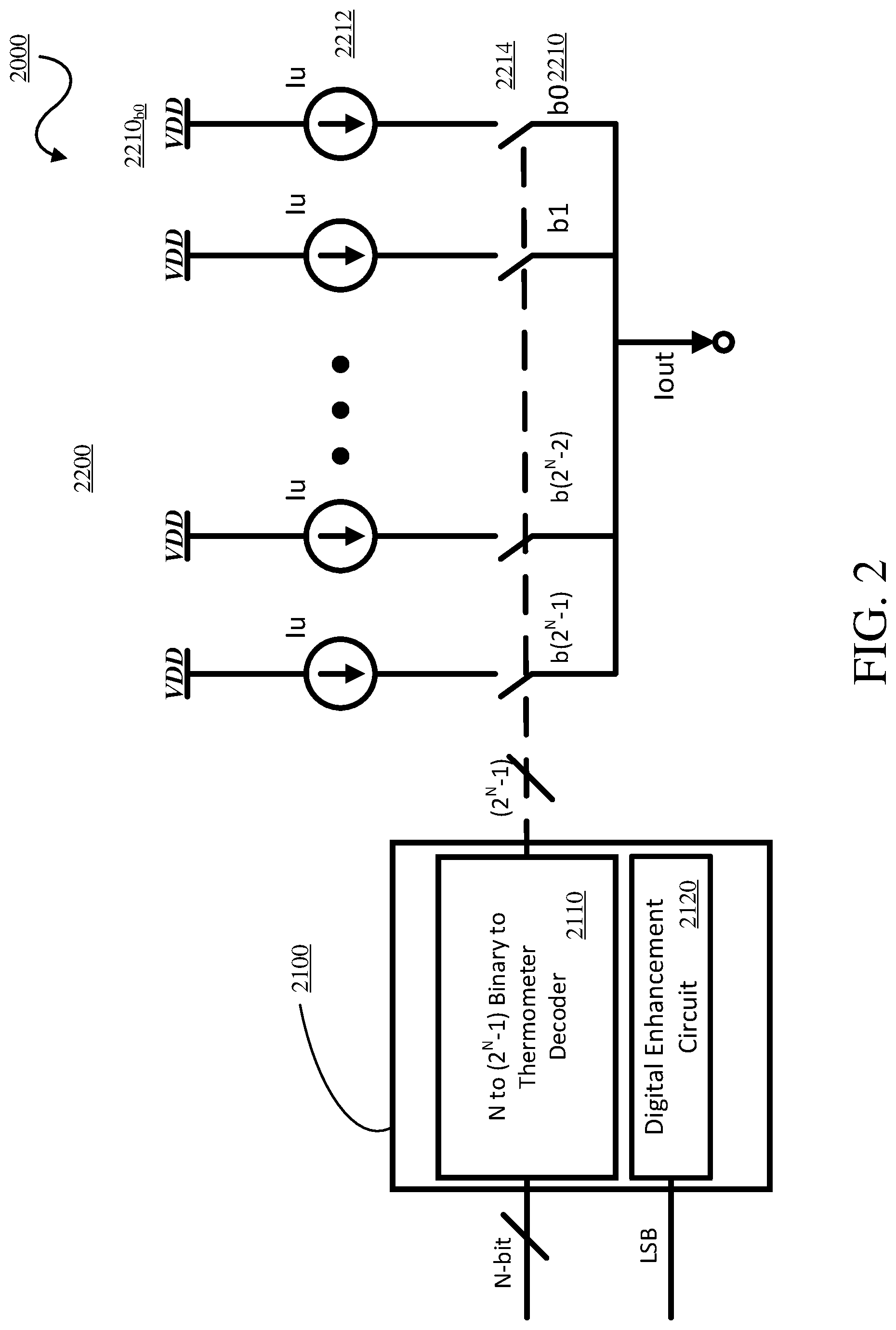 Patent US12308854 Figure 2 – Digitally enhanced digital-to-analog converter resolution