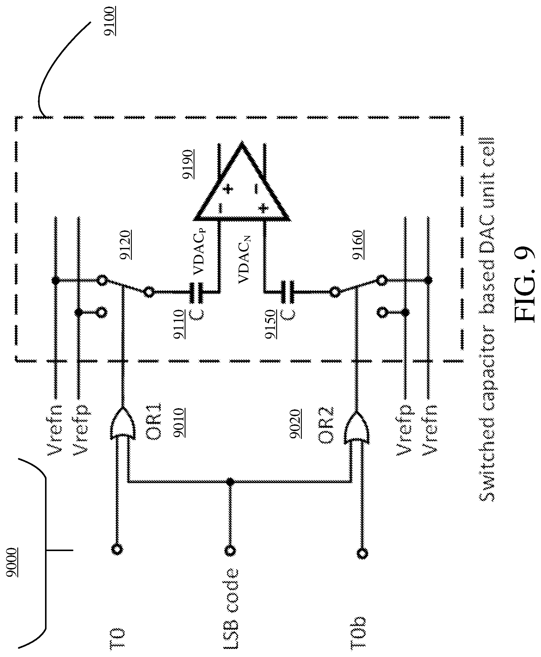 Patent US12308854 Figure 9 – Digitally enhanced digital-to-analog converter resolution