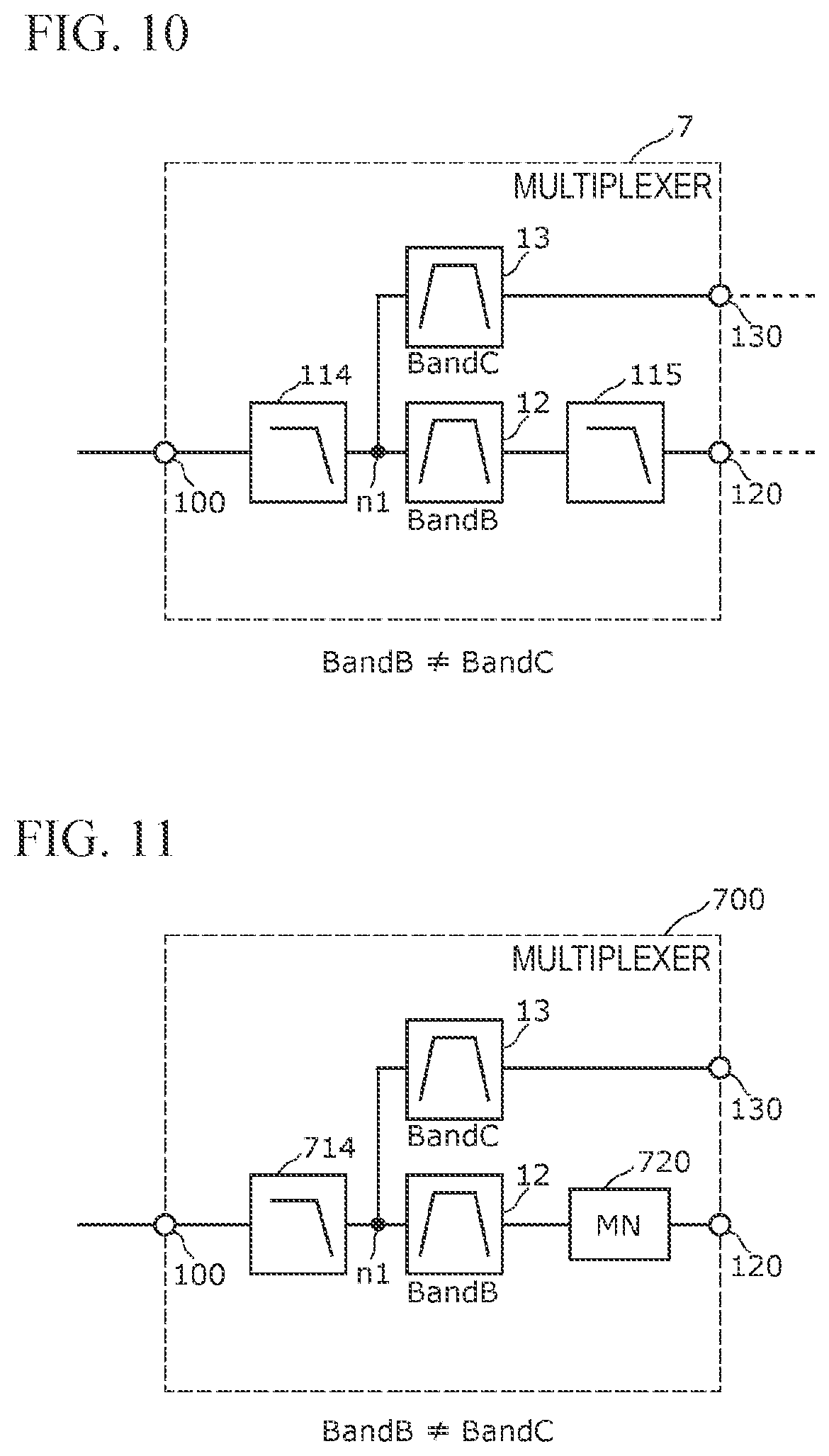 Patent US12308865 Figure 13 – Multiplexer and communication device