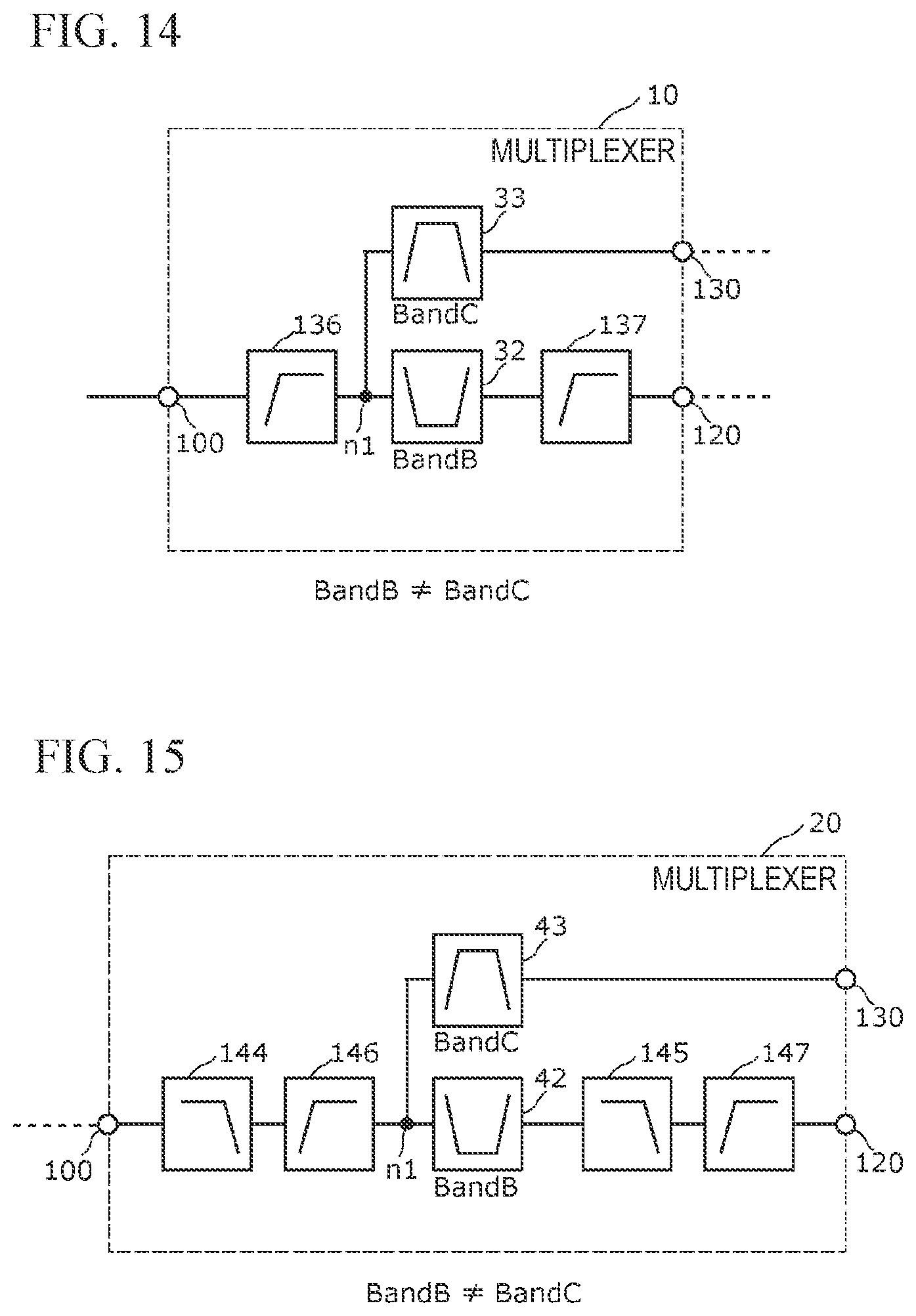 Patent US12308865 Figure 15 – Multiplexer and communication device