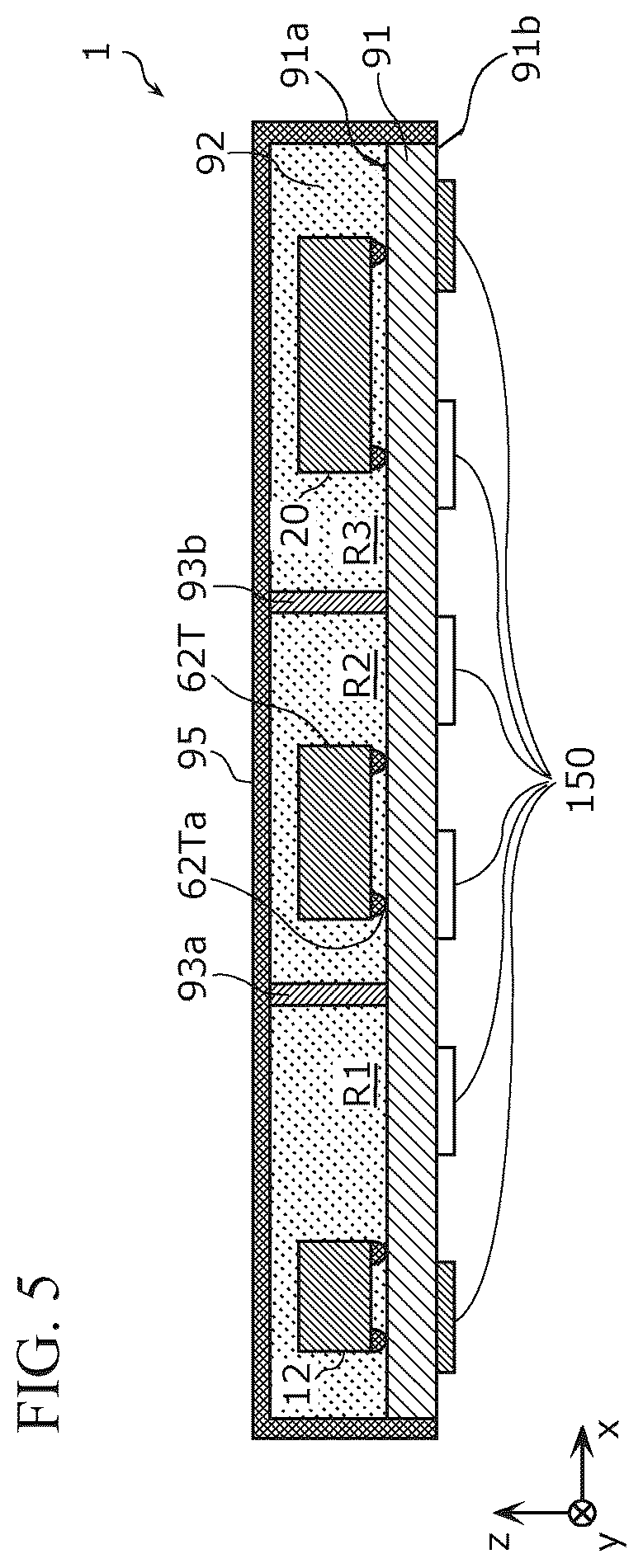 Patent US12308866 Figure 5 – Radio frequency module and communication device