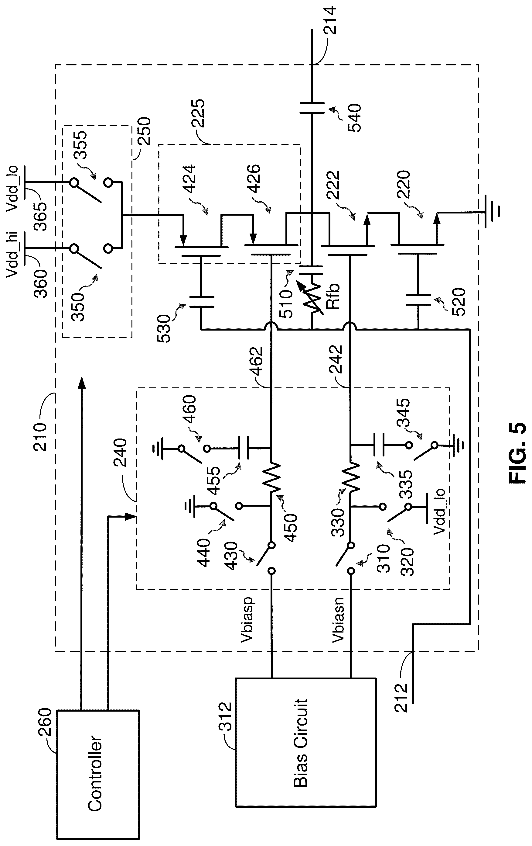 Patent US12308875 Figure 11 – Reconfigurable amplifier