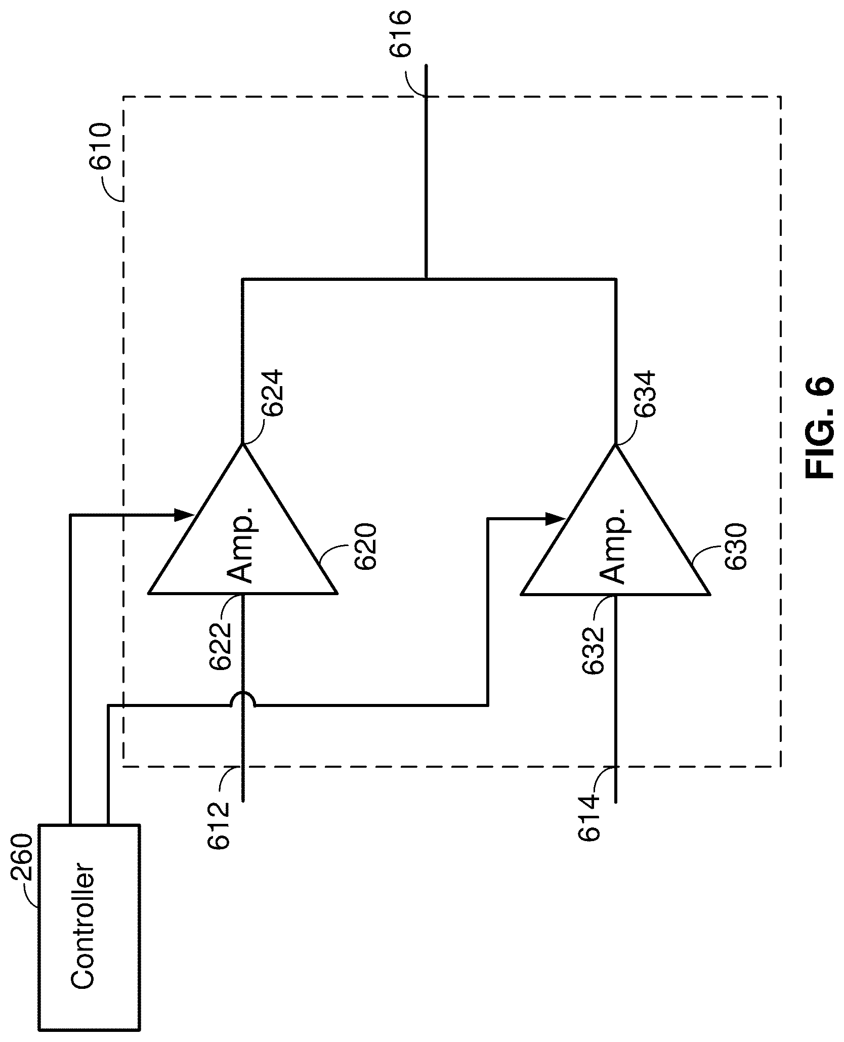 Patent US12308875 Figure 12 – Reconfigurable amplifier