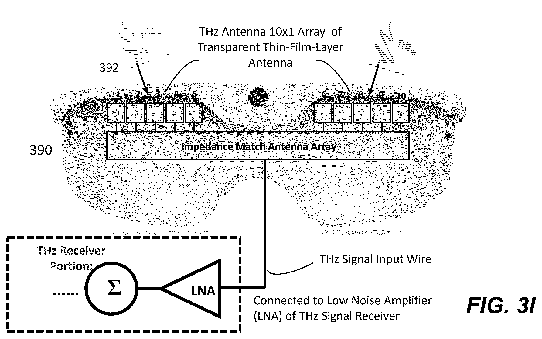 Patent US12308888 Figure 10 – Display glasses with wireless THz transceiver for bio-sensing