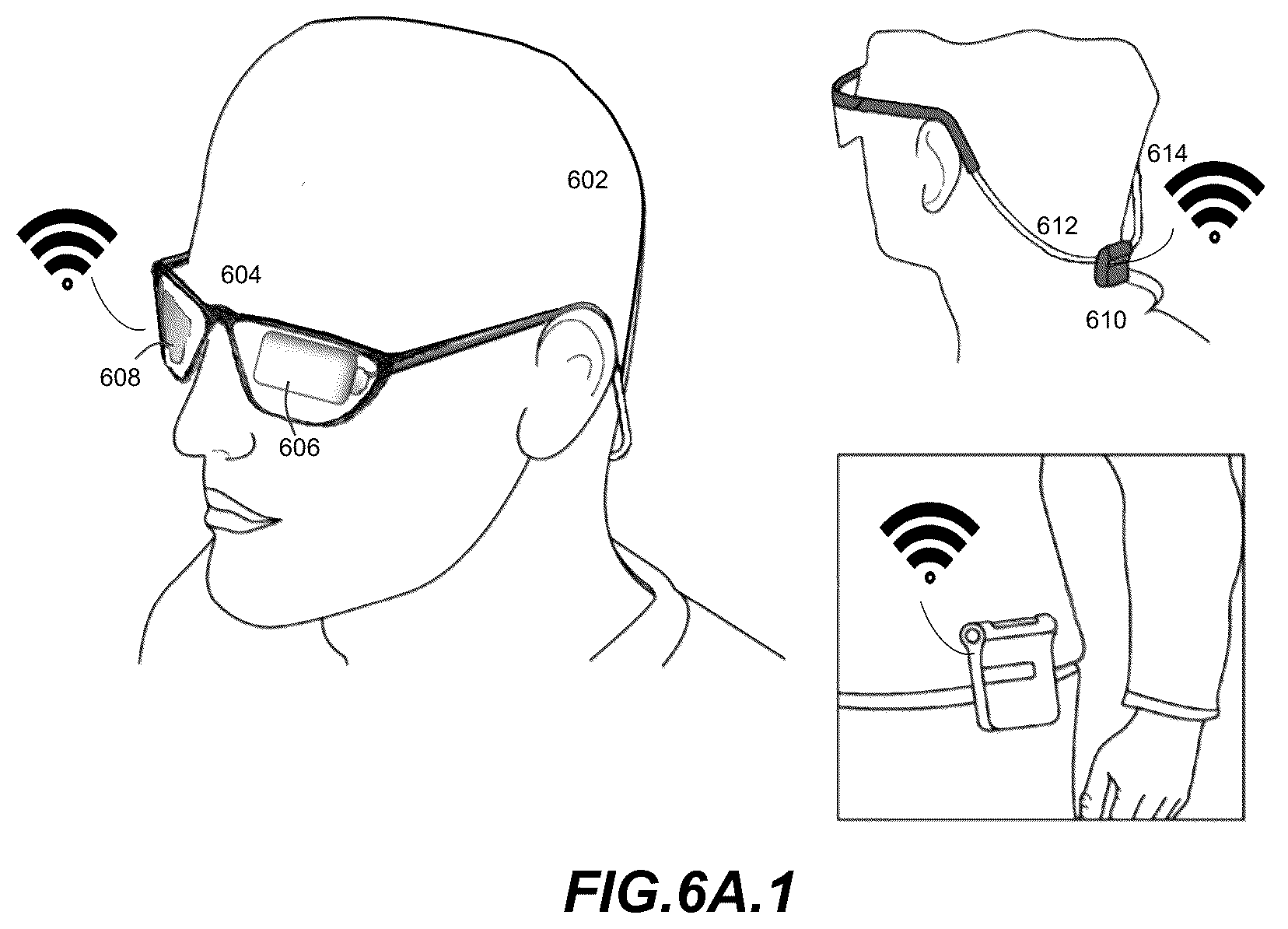 Patent US12308888 Figure 18 – Display glasses with wireless THz transceiver for bio-sensing