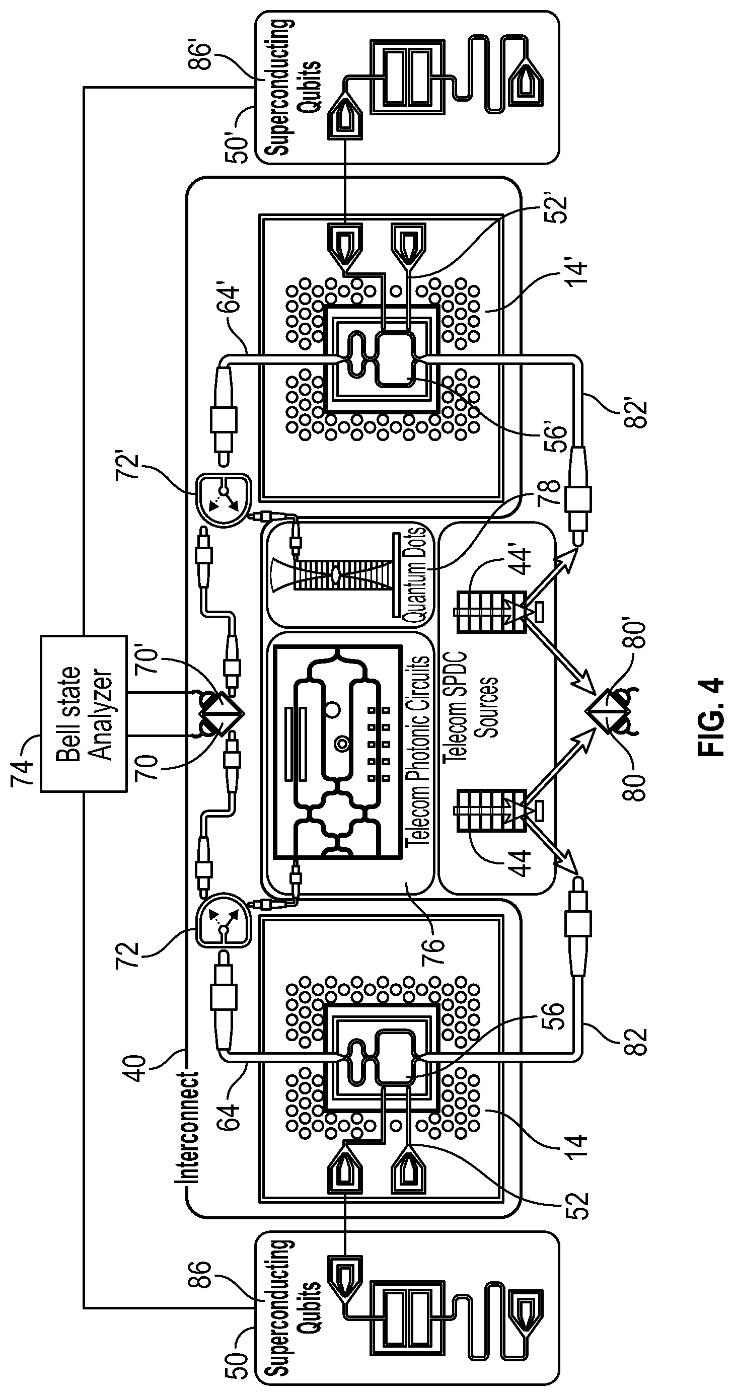 Patent US12308889 Figure 5 – Modular quantum interconnect for microwave and telecommunications wavelengths