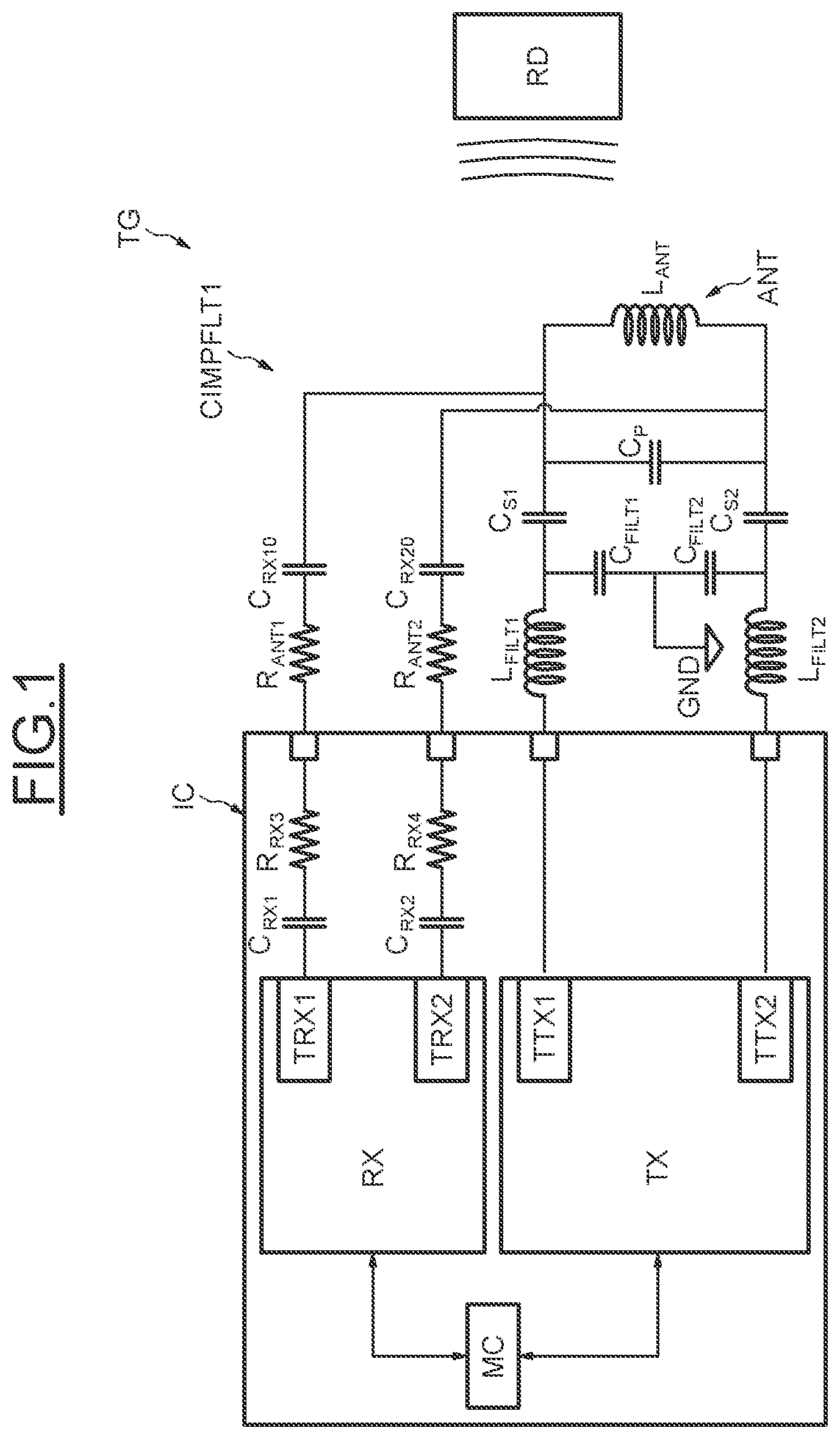 Patent US12308897 — Active damping and power control in NFC active load modulation — Figure 1