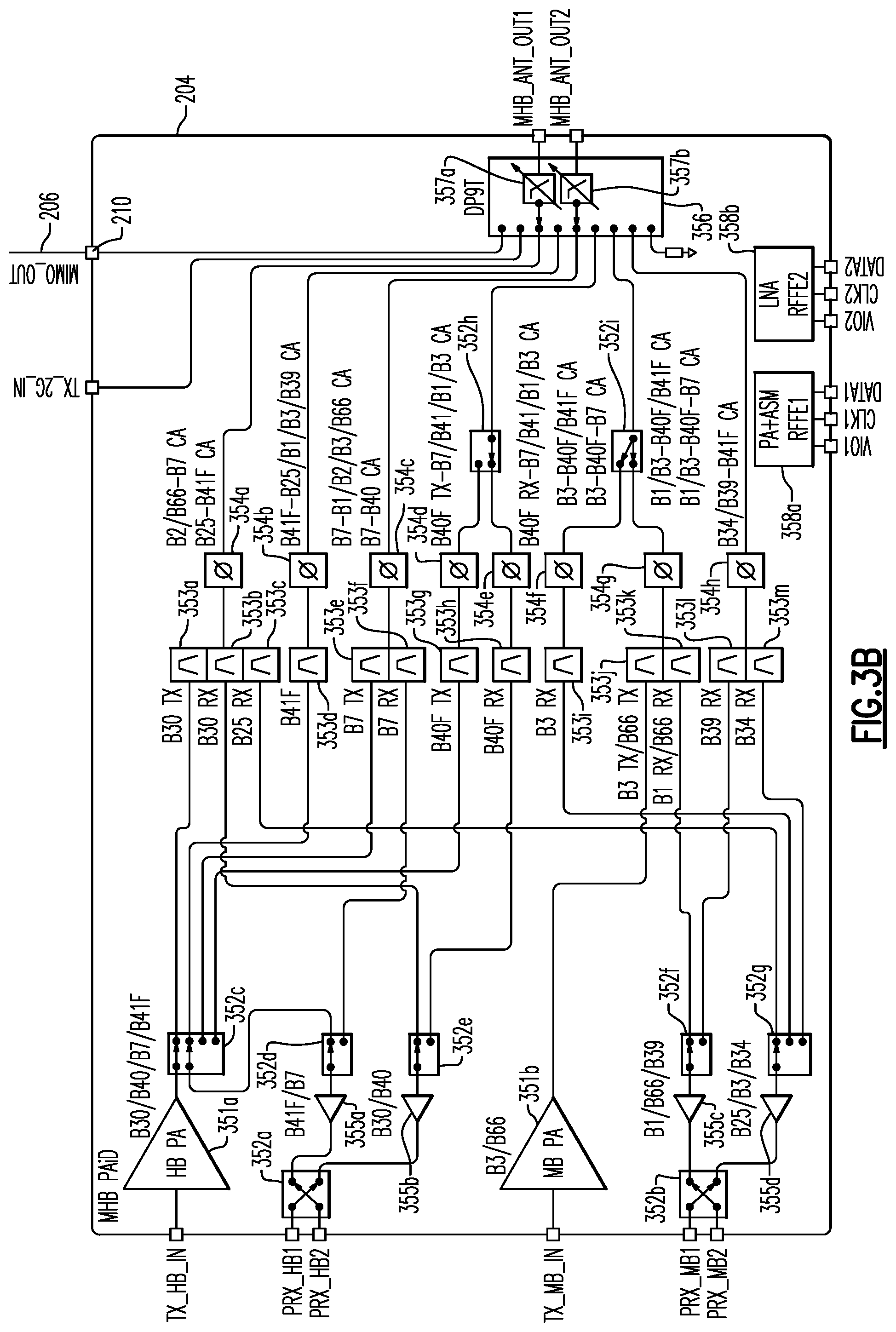 Patent US12308905 Figure 4 – Devices and methods related to radio-frequency front-end systems