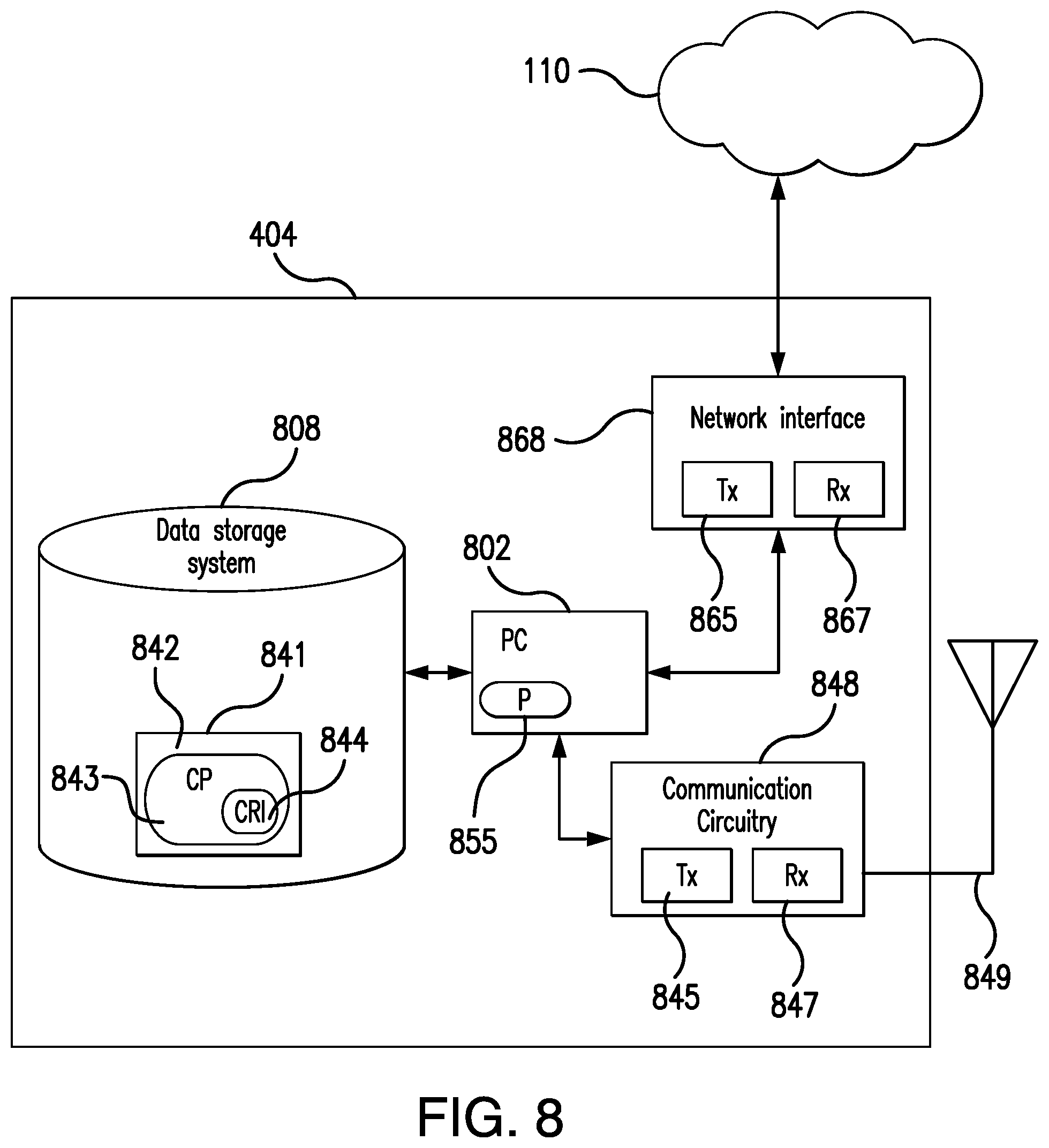 Patent US12308911 Figure 8 – Signal precoding