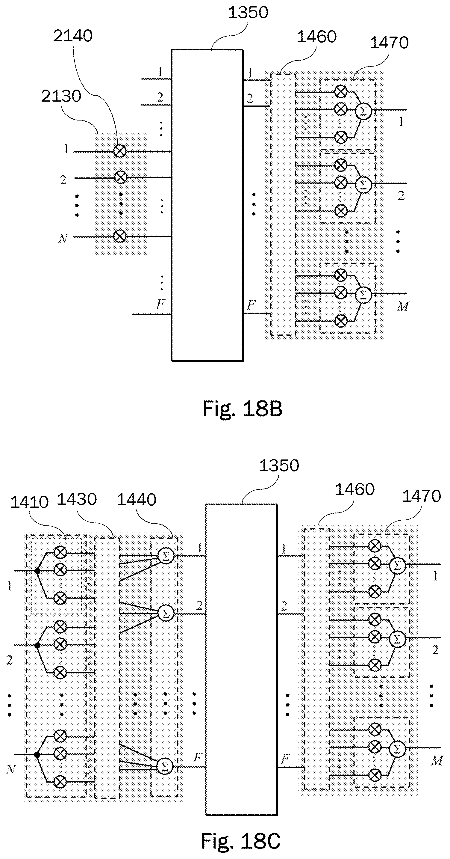 Patent US12308915 Figure 18 – Reconfigurable digital beamforming network