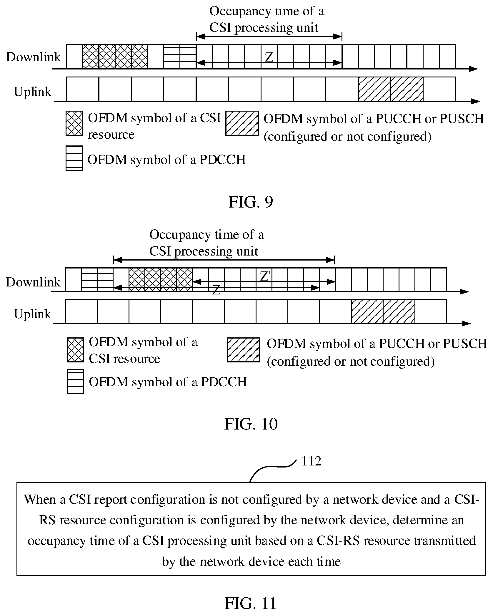 Patent US12308917 Figure 4 – Method for determining occupancy time of channel state information CSI processing unit, and terminal device
