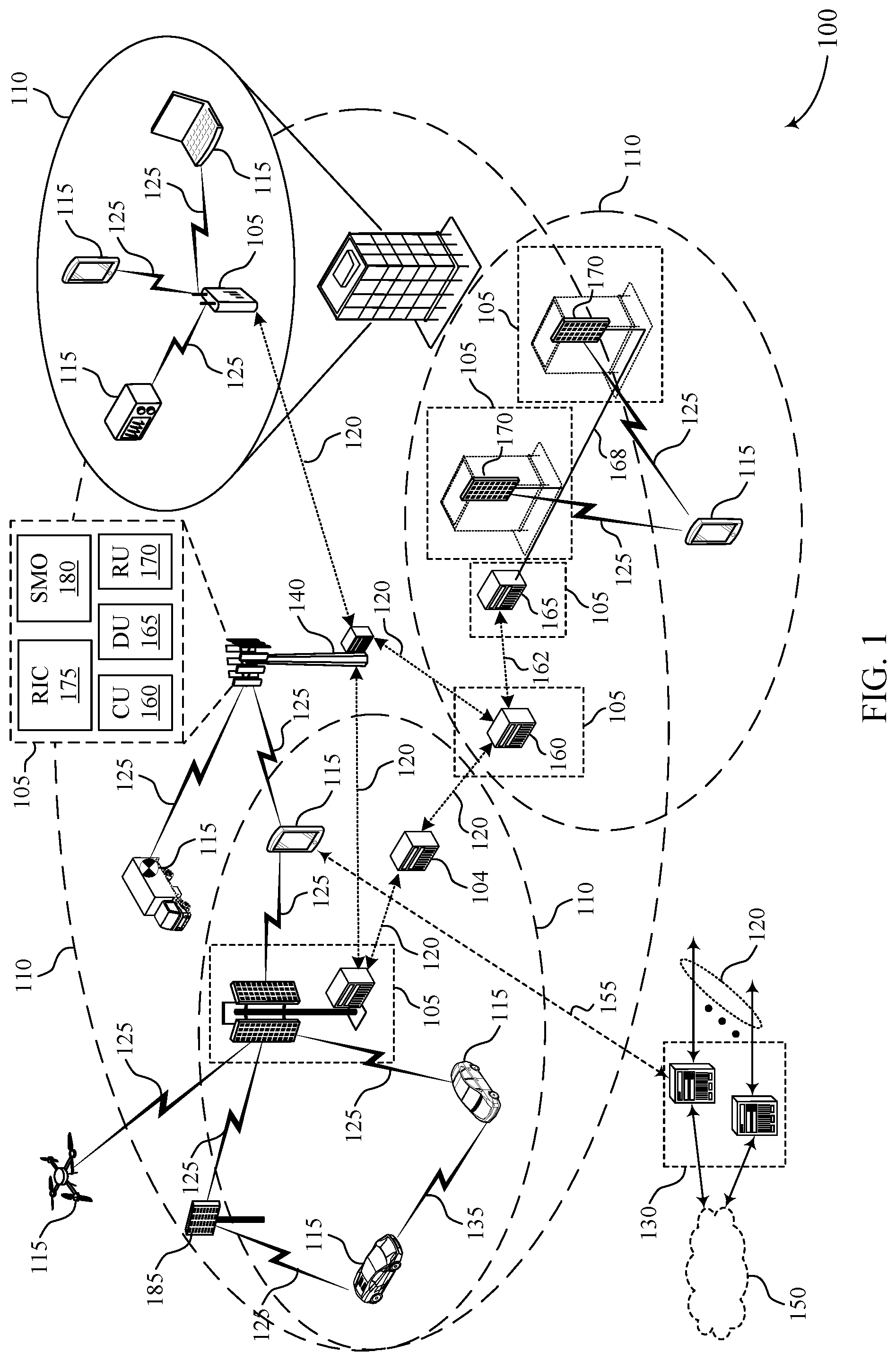Patent US12308934 — Repeater beam requests for transparent beam management — Figure 1
