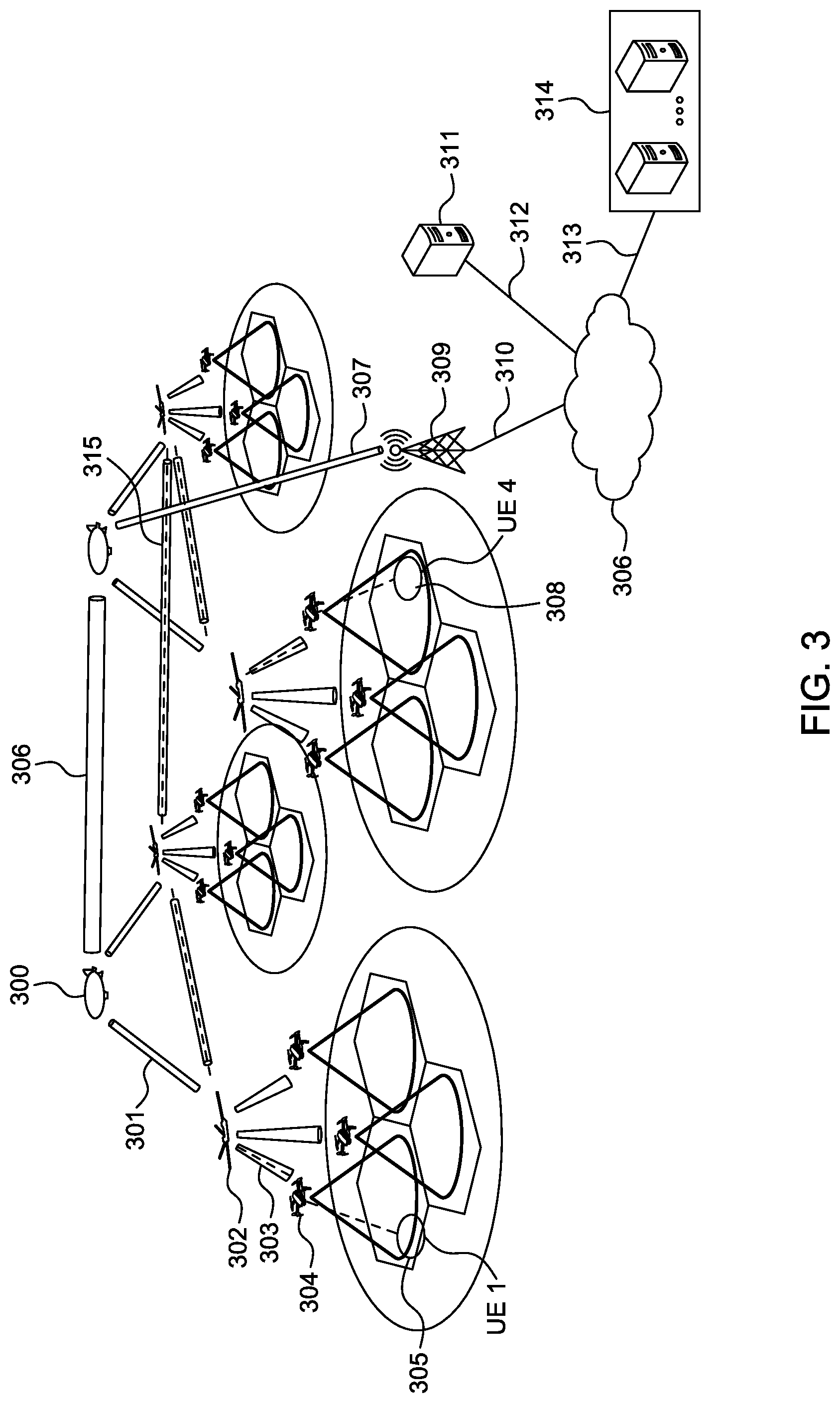 Patent US12308938 Figure 4 – Aerial access network system