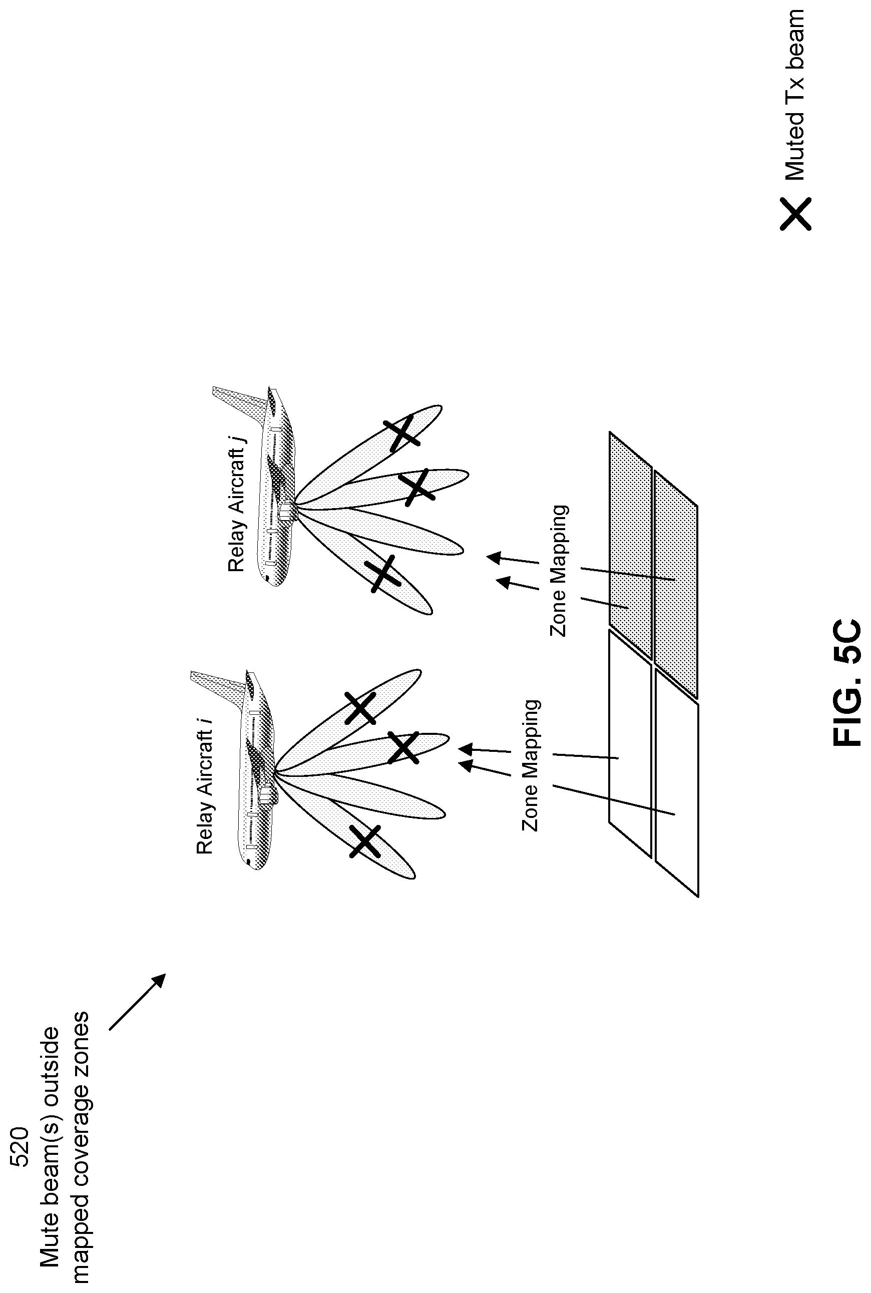 Patent US12308940 Figure 7 – Aircraft beam muting for multi-aircraft emergency message relaying