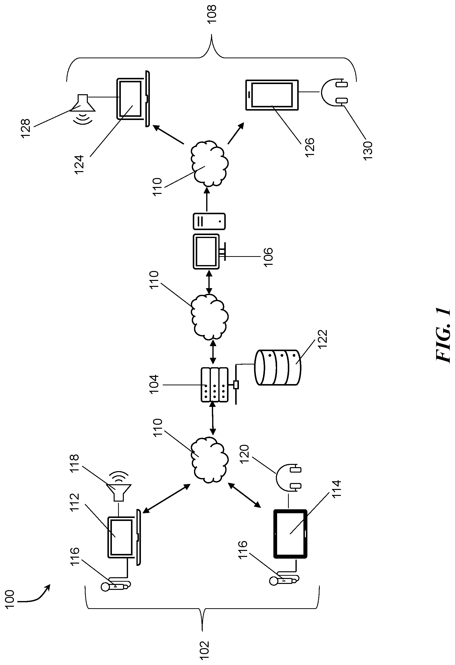 Patent US12308945 Figure 1 – Streaming audio synchronization system
