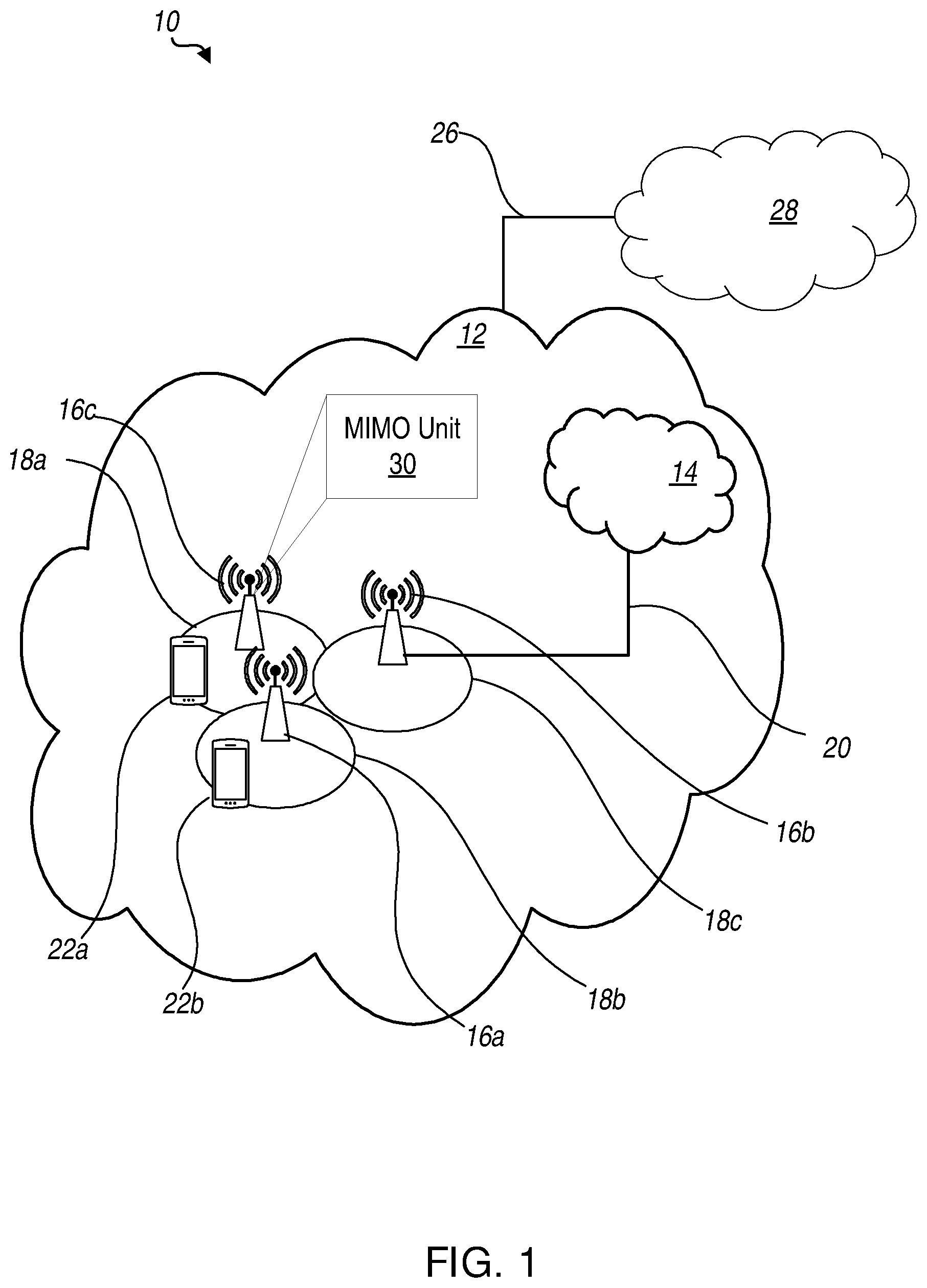 Patent US12308965 Figure 1 – Codebook based zero-forced MU-MIMO beamforming