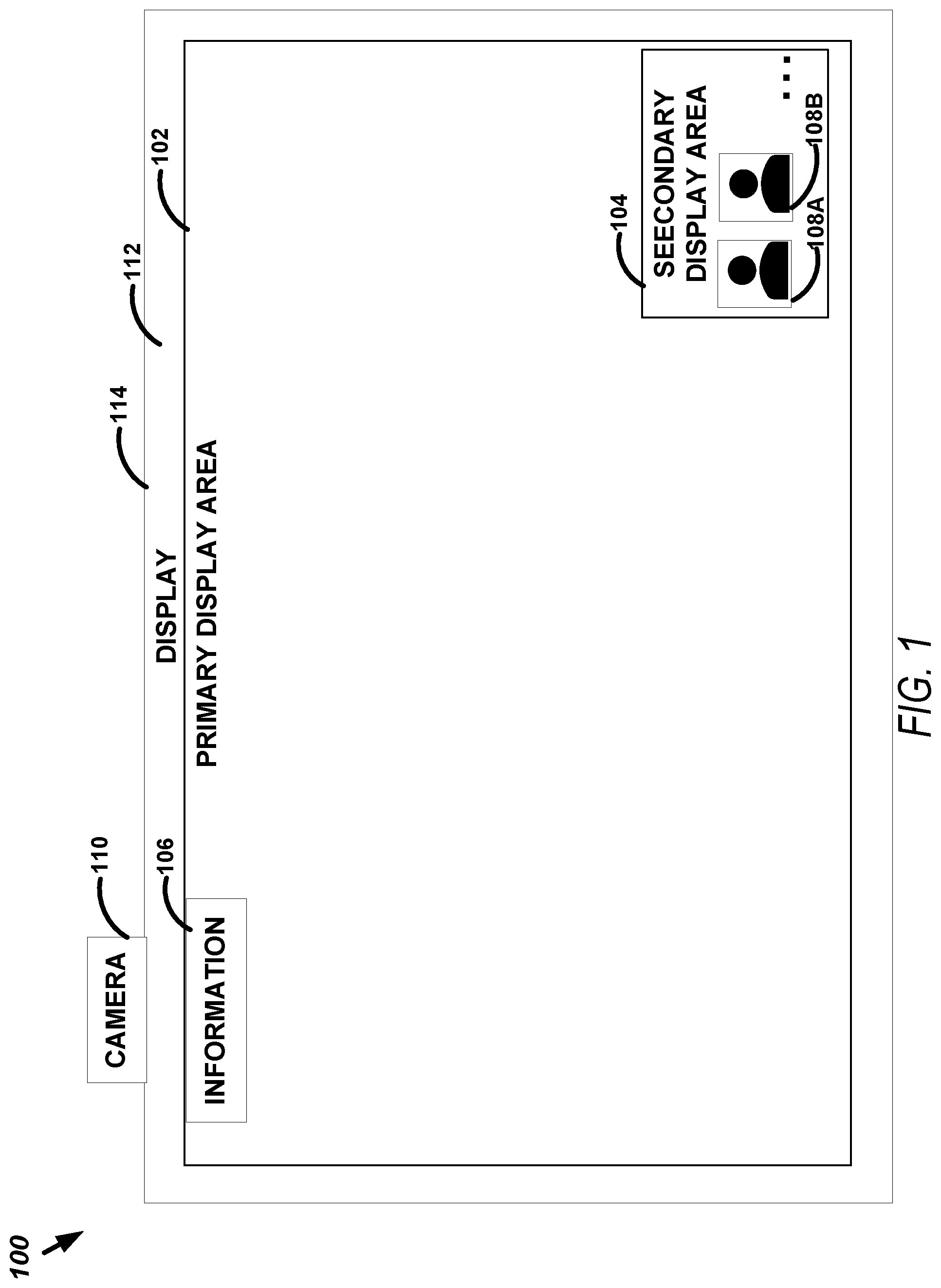 Patent US12308986 Figure 1 – Eye contact assistance in video conference