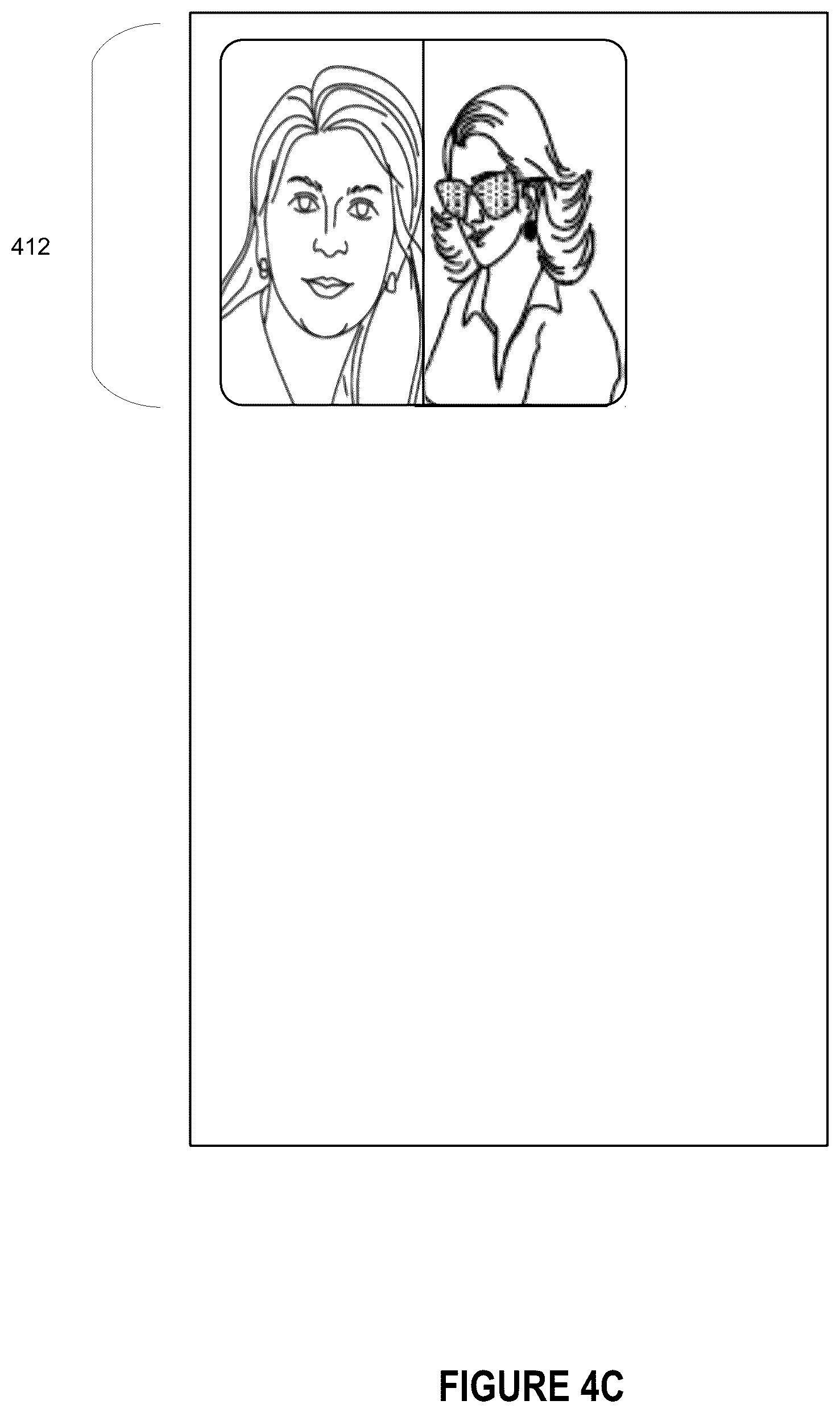 Patent US12308989 Figure 7 – Optimized video call grid for picture-in-picture mode