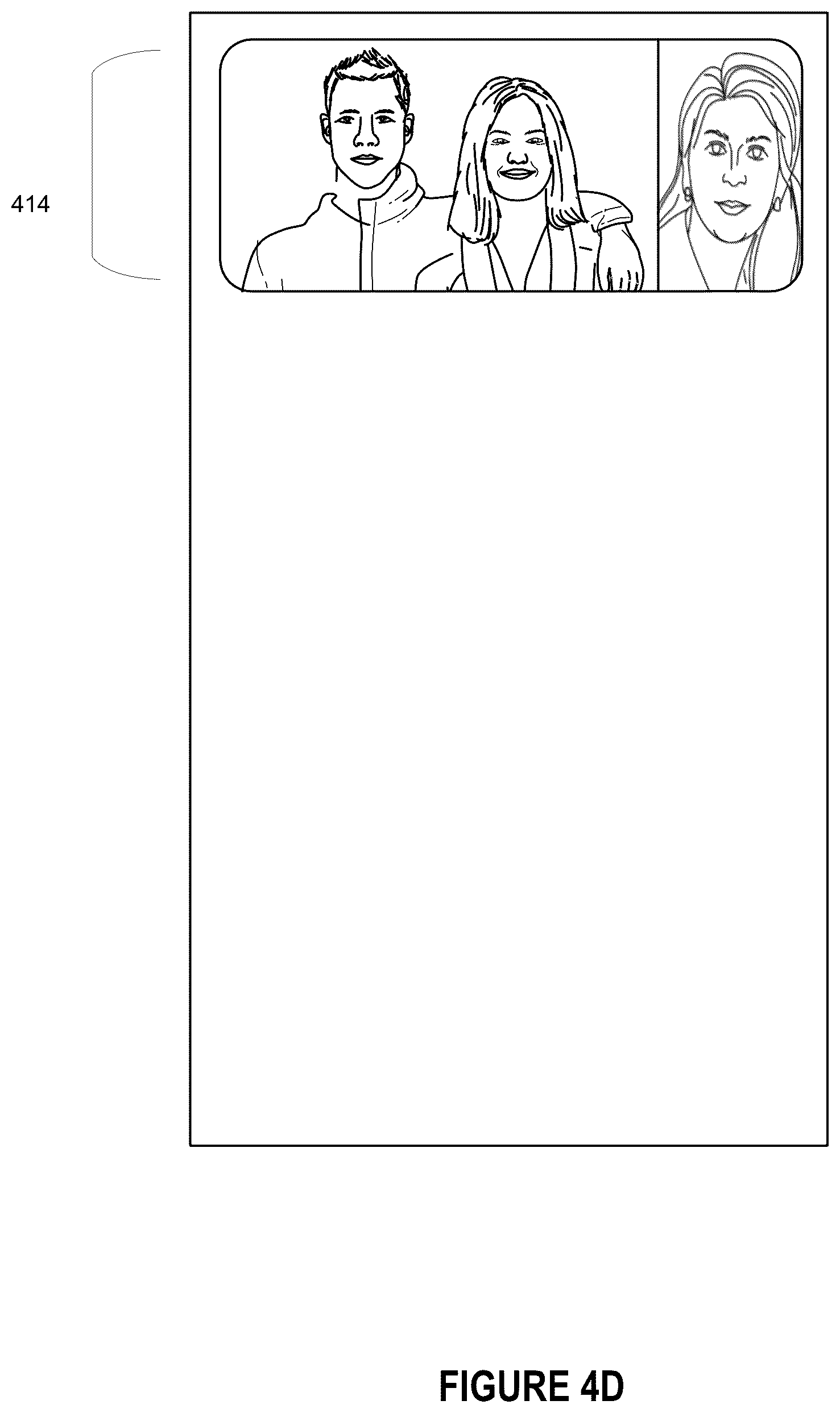 Patent US12308989 Figure 8 – Optimized video call grid for picture-in-picture mode