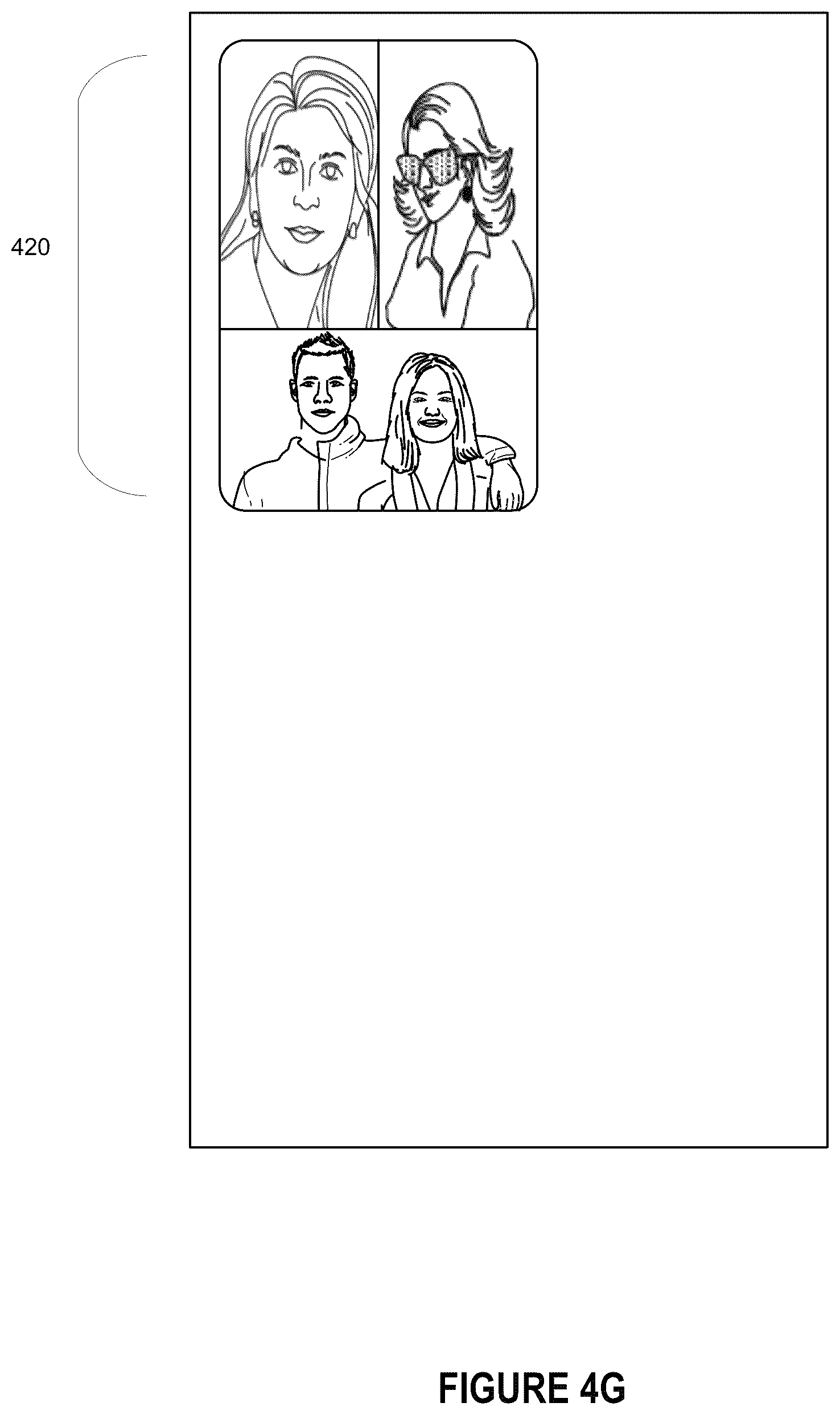 Patent US12308989 Figure 11 – Optimized video call grid for picture-in-picture mode