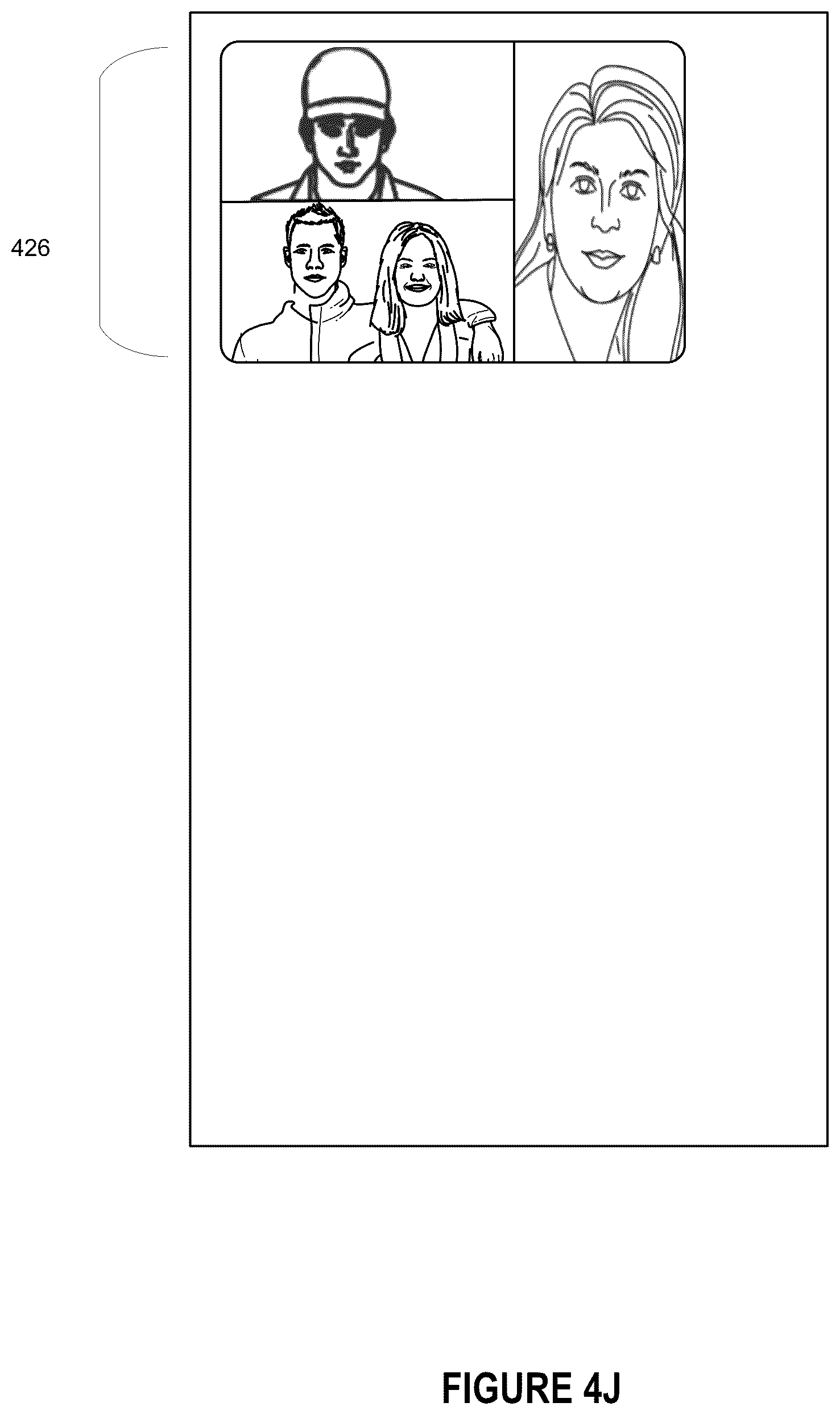 Patent US12308989 Figure 14 – Optimized video call grid for picture-in-picture mode