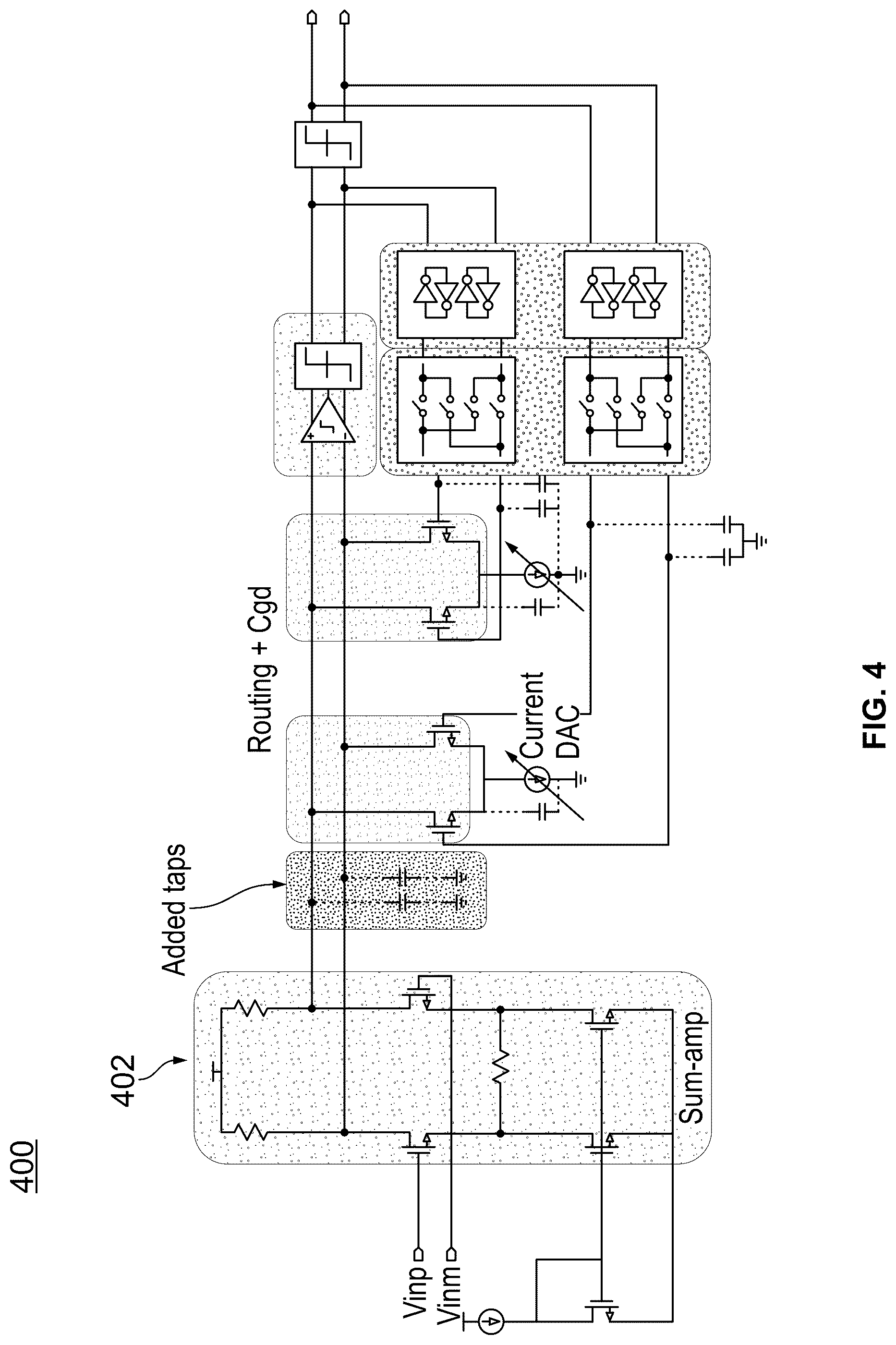 Patent US12309004 Figure 4 – Decision feedback equalization tap network