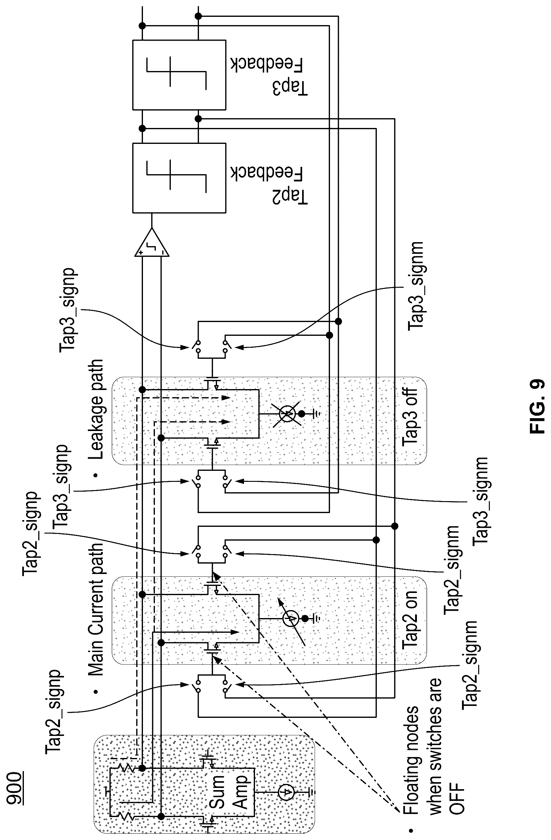 Patent US12309004 Figure 9 – Decision feedback equalization tap network