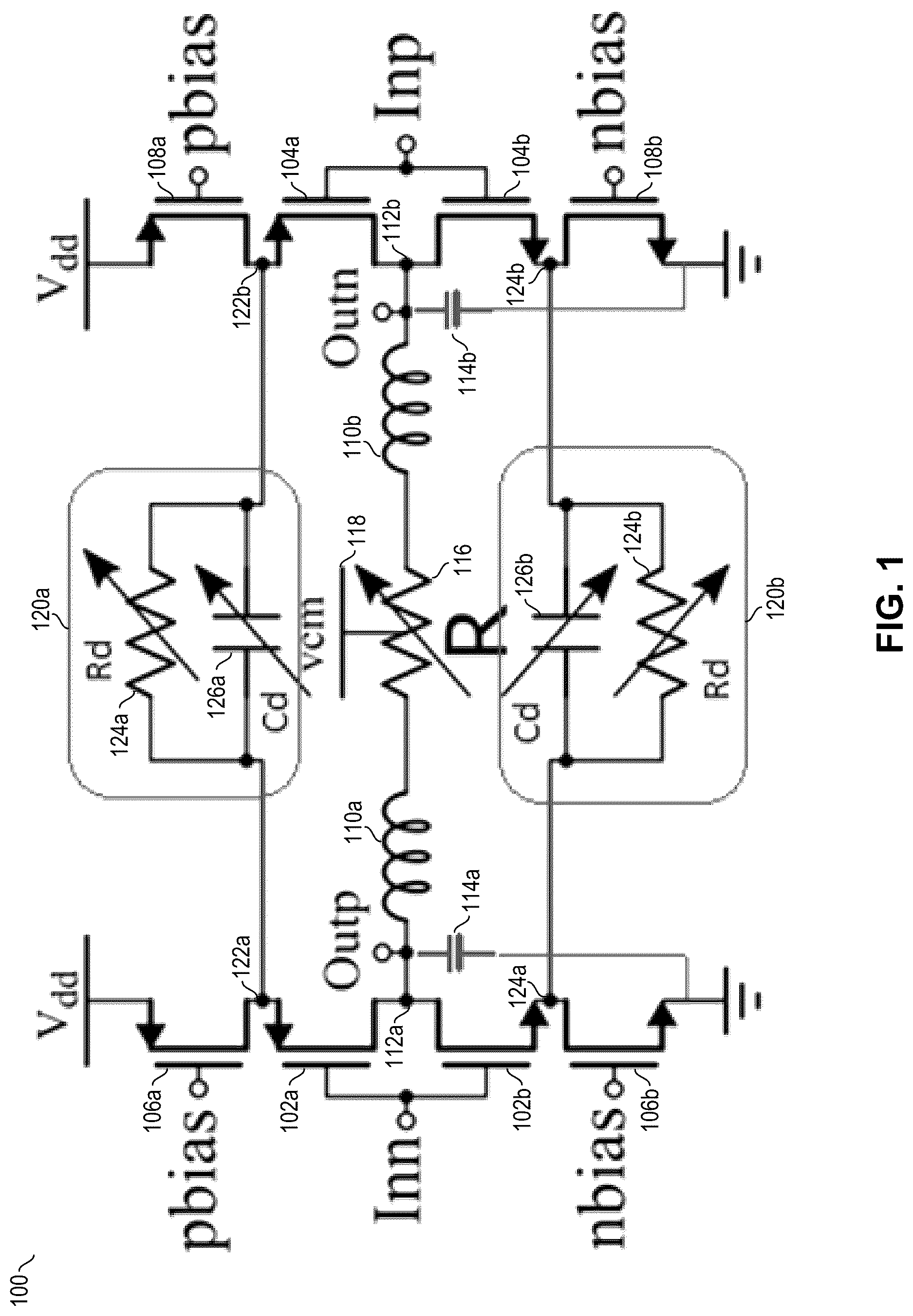 Patent US12309007 Figure 1 – Analog equalization with peaking and slope control