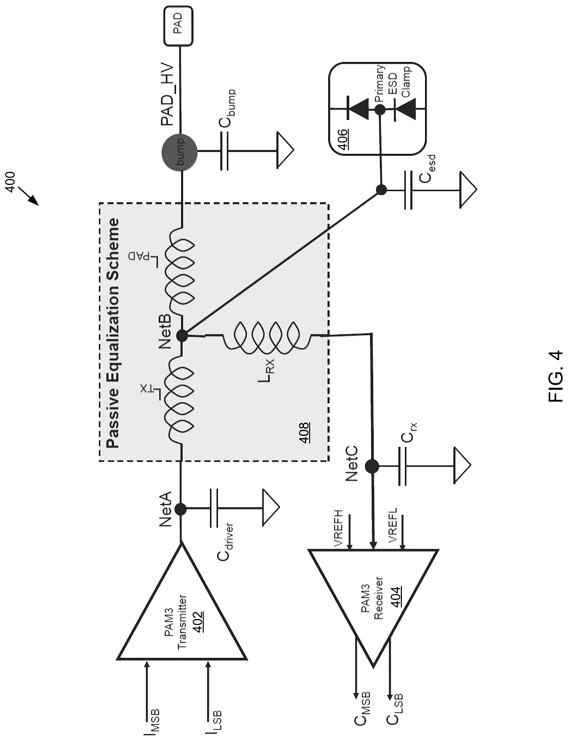 Patent US12309008 Figure 4 – Passive equalization circuit
